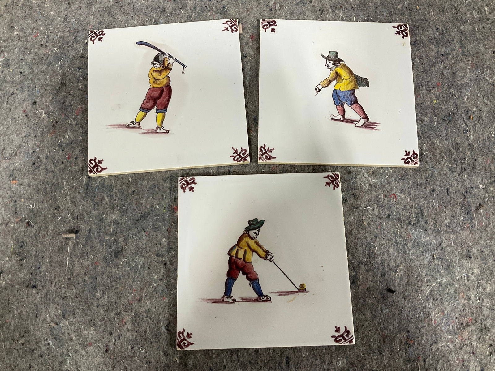 Delft style polychrome ceramic tiles(5.25in.x5.25in.): Delft style polychrome ceramic tiles(5.25in.x5.25in.)