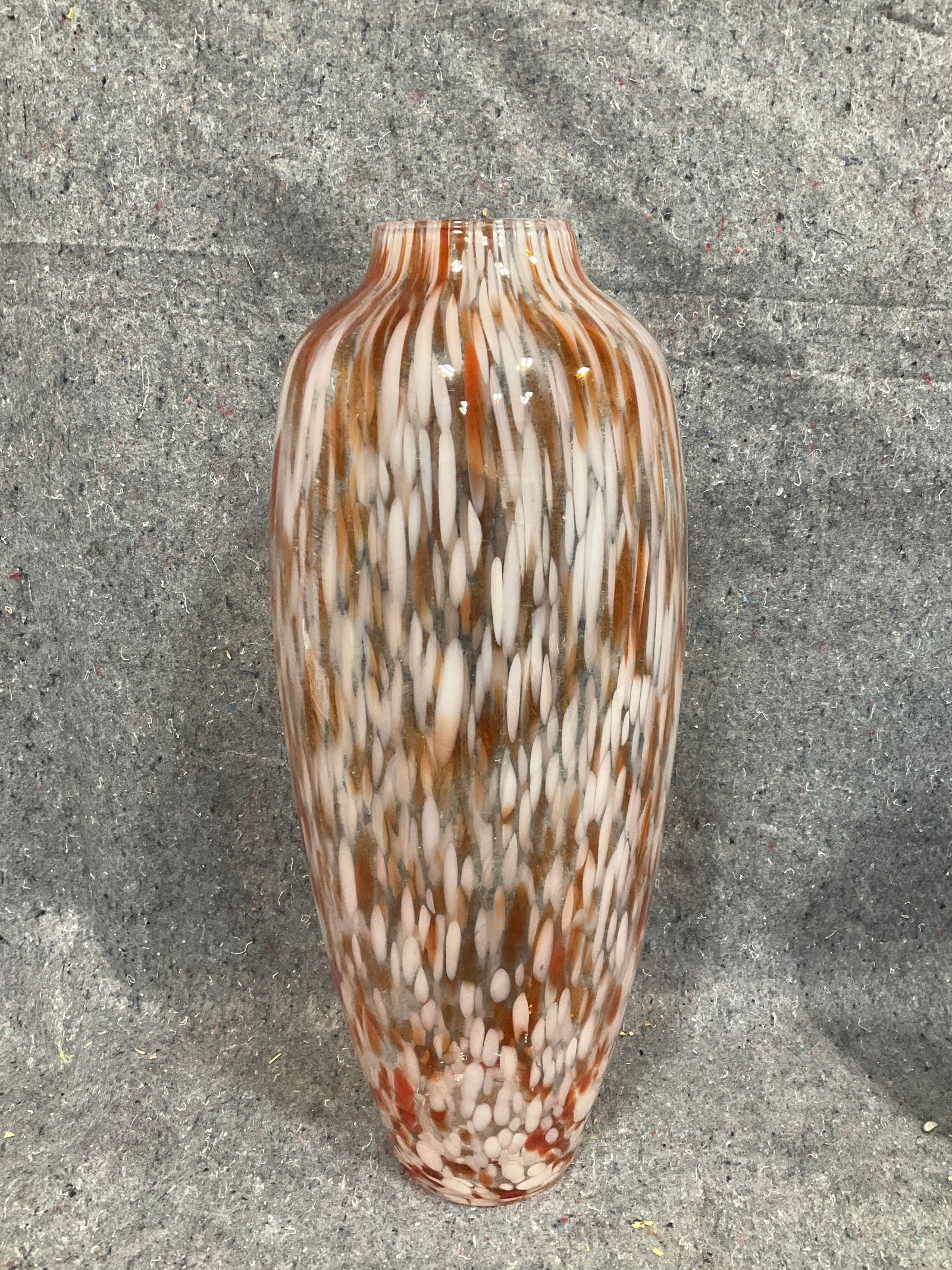 Hand blown Murano style art glass vase(20.5intall): Hand blown Murano style art glass vase(20.5intall)