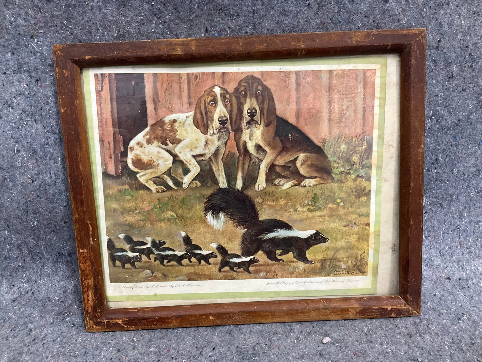 Framed Two good friends vintage print by Paul Bransom(12inx15in) (1 of 1)