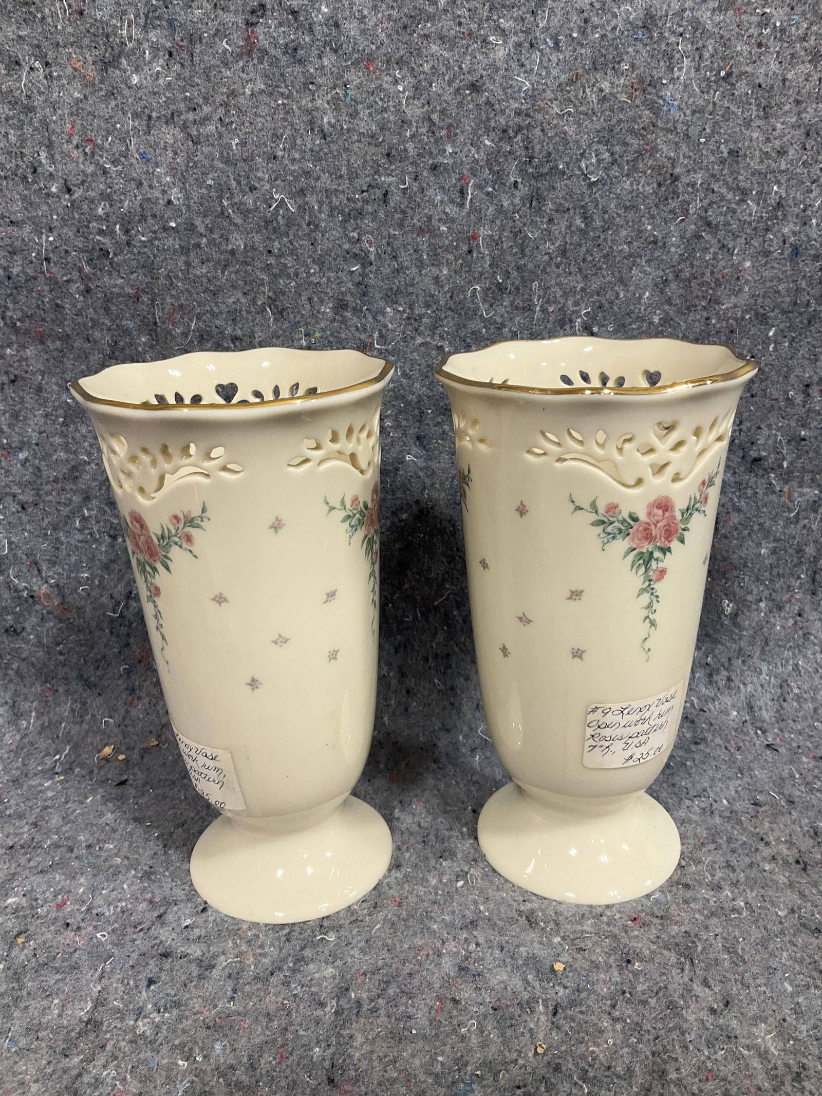Lenox vases(7.5in tall): Lenox vases(7.5in tall)
