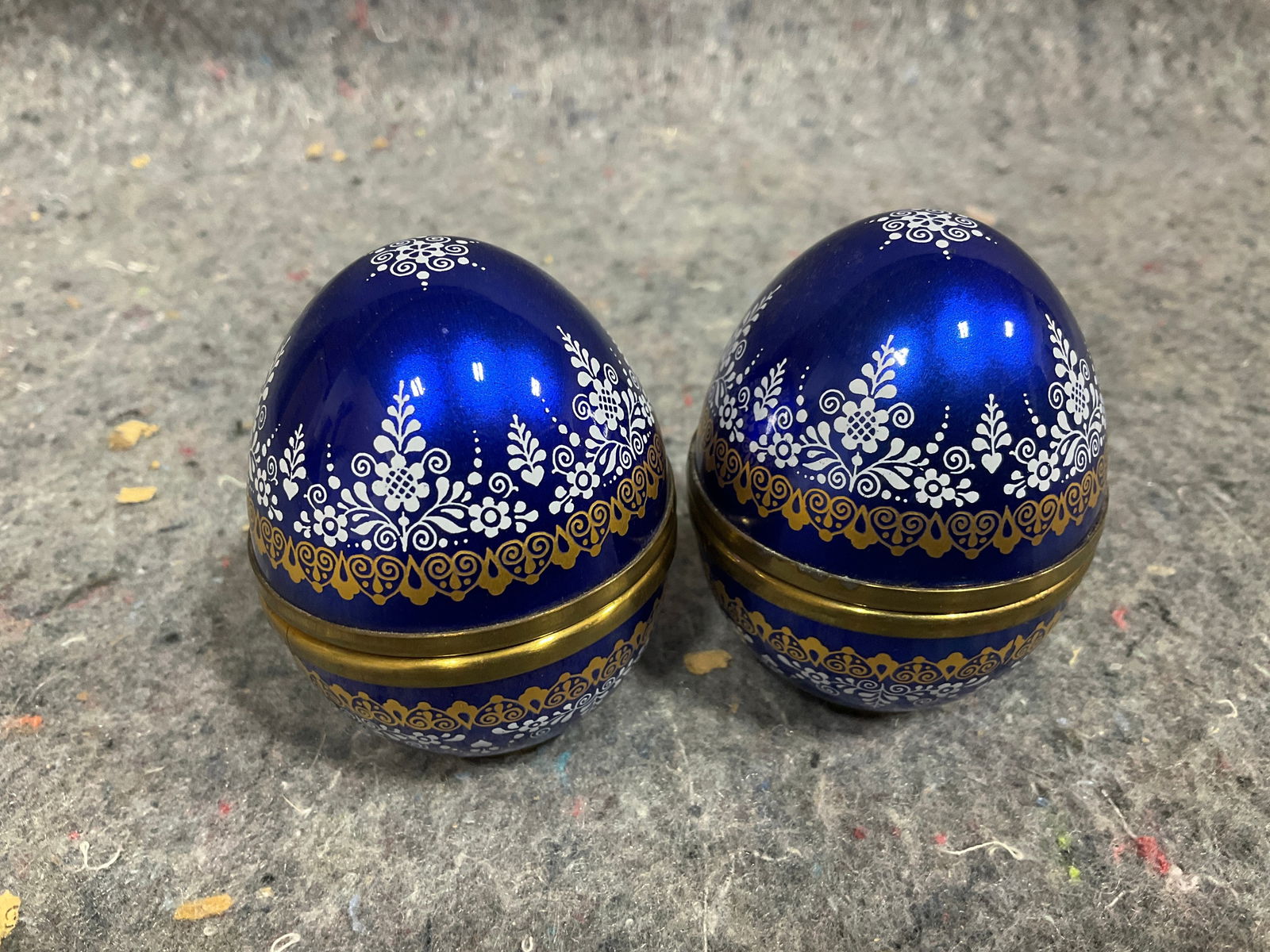Studio Steinbock enamel egg trinket boxes: Studio Steinbock enamel egg trinket boxes