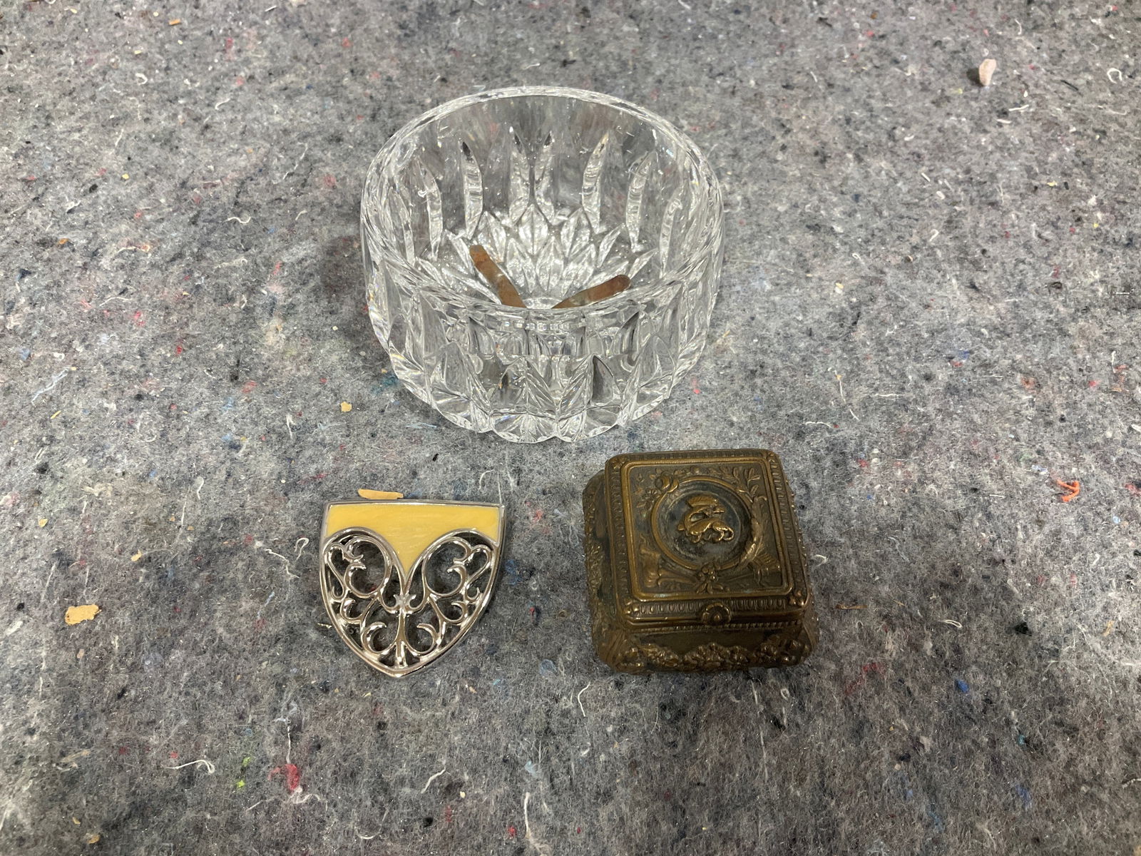 1800s bronze trinket box, Monet pin, and more (1 of 1)