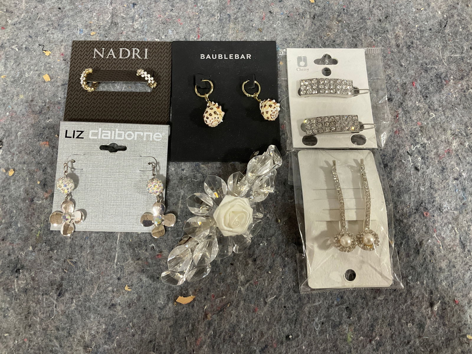 Costume earrings and hair pins(Nadri, Liz Claiborne,etc.) (1 of 1)