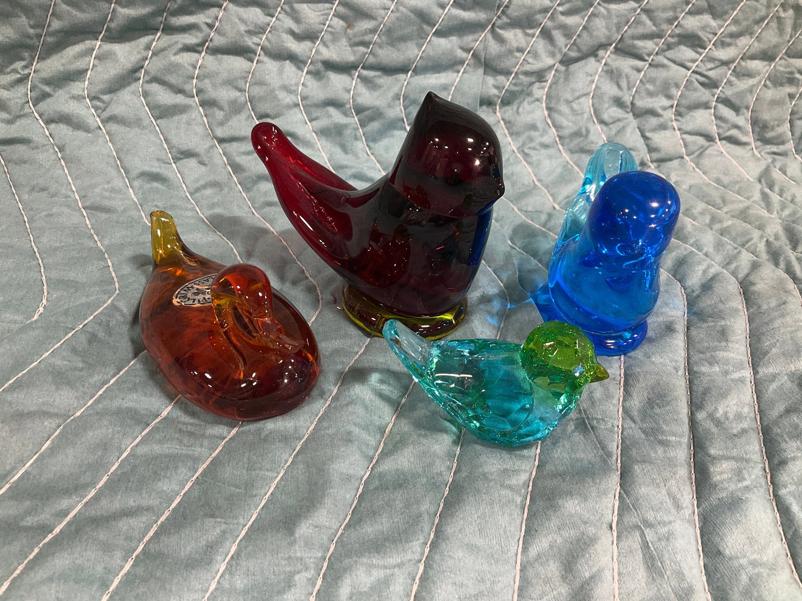 Glass bird figurines(3.5in tallest) (1 of 1)