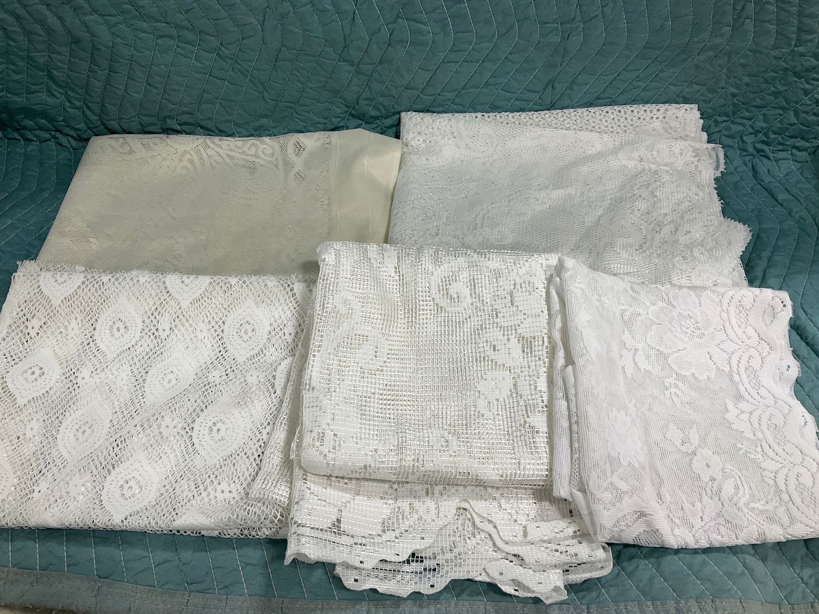 Vintage white lace fabrics: Vintage white lace fabrics