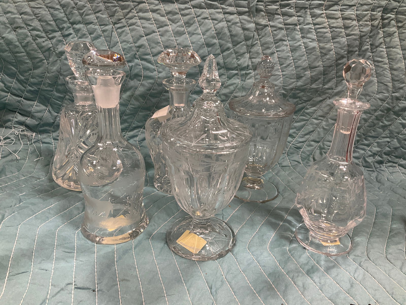 Crystal cut decanters(tallest 9.5in) (1 of 1)