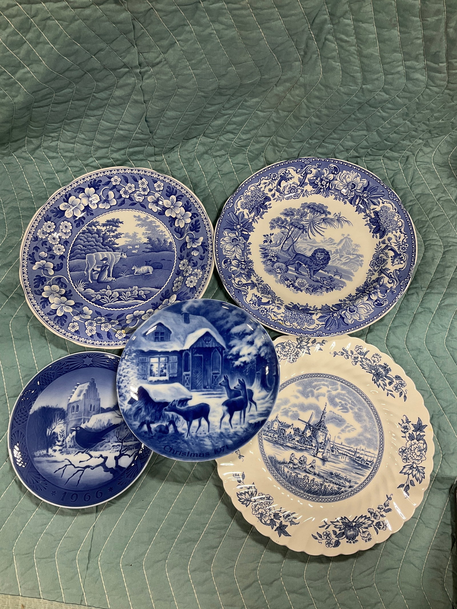 Collectible blue transfer plates(Spode, Kaiser, Johnson Bros,etc.) (1 of 1)