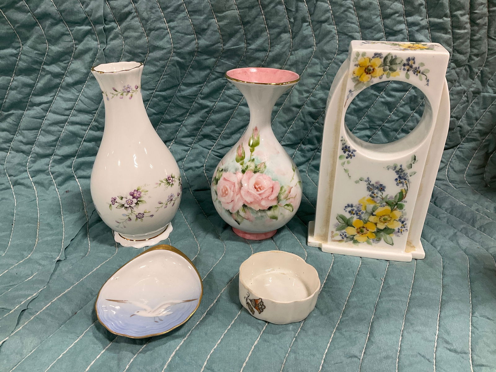 Ceramic vases, trinket dish, and more(tallest 7in) (1 of 1)