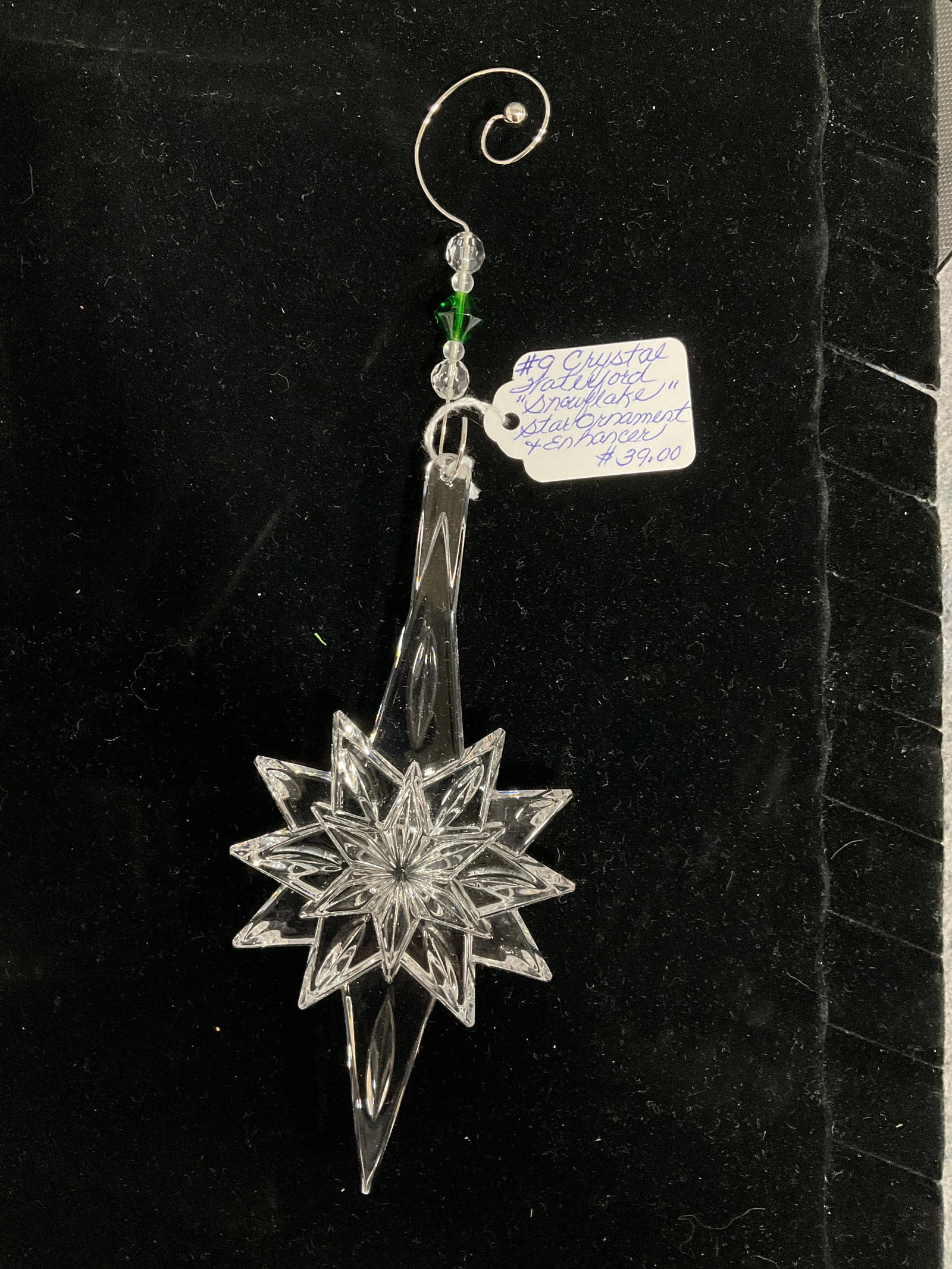Crystal Waterford snowflake star ornament and ehancer: Crystal Waterford snowflake star ornament and ehancer