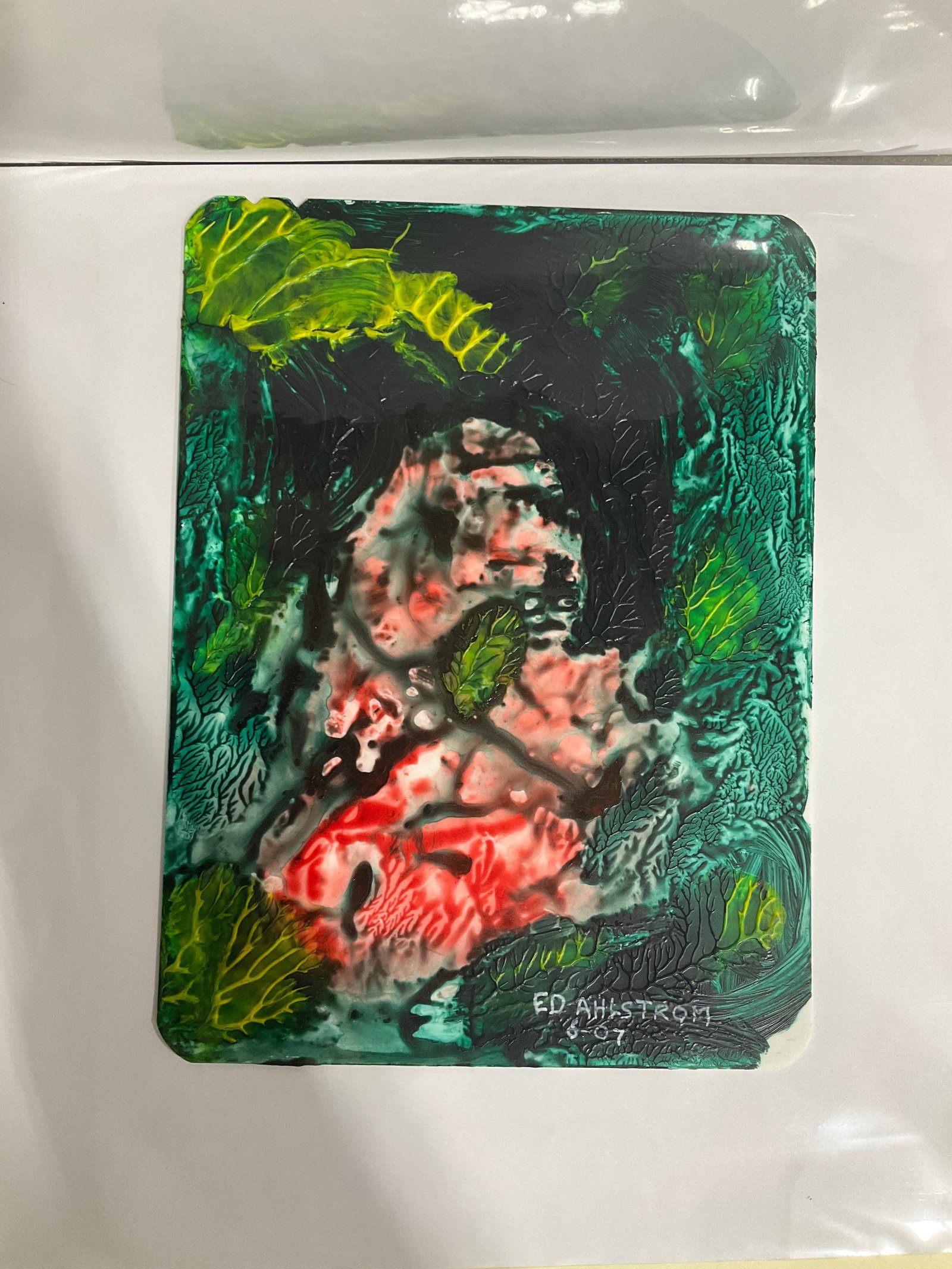 Abstract acryclic painting by Ed Ahlstrom(7inx9.5in) (1 of 1)