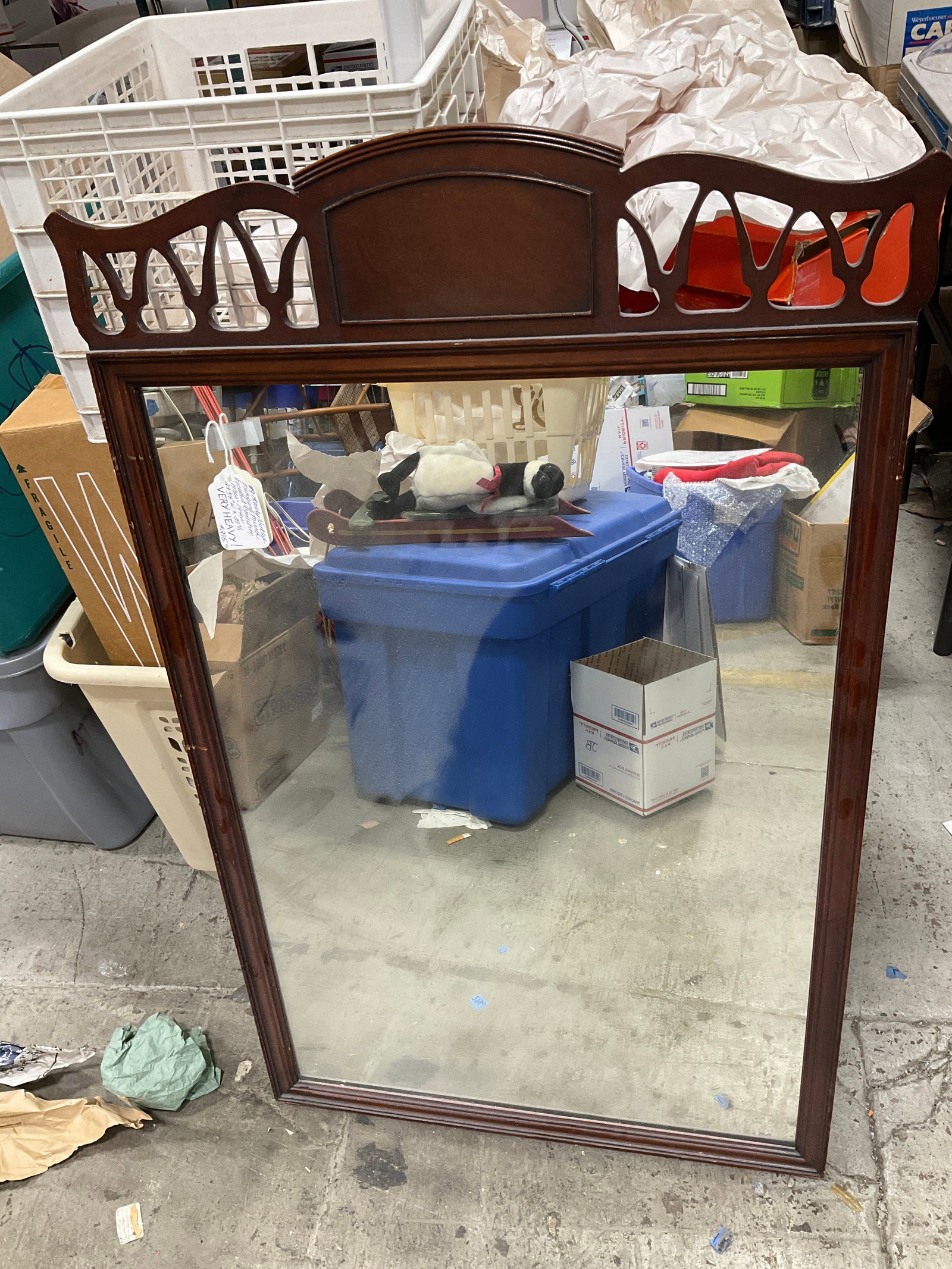 Vintage wood frame mirror(39inx24in) (1 of 1)