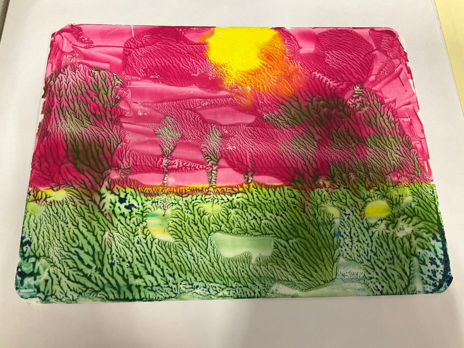 Palette Daydream dick blick acrylic watercolor plaster panel signed Ed R.(7inx9.5in): Palette Daydream dick blick acrylic watercolor plaster panel signed Ed R.(7inx9.5in)