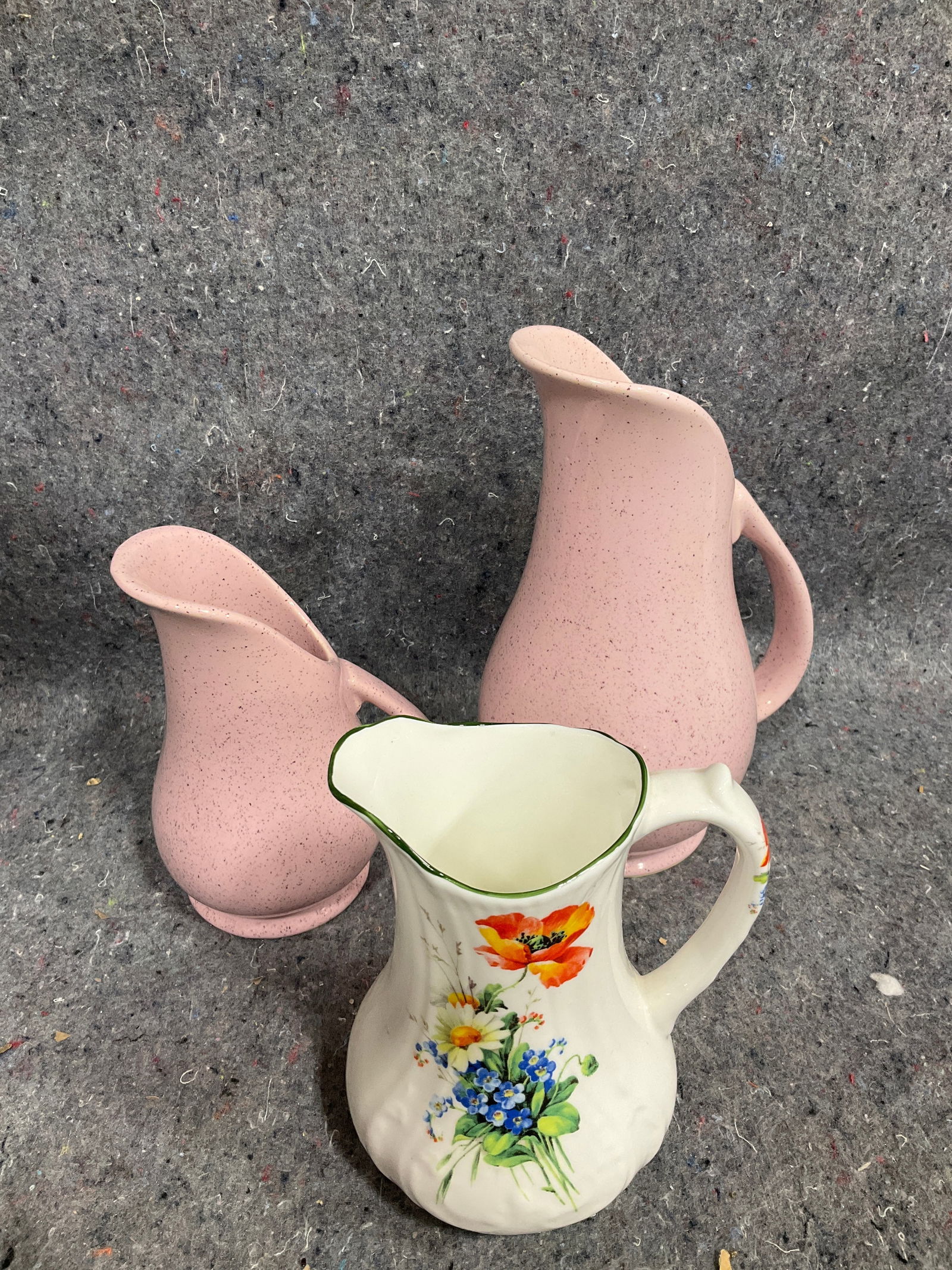 1960s pottery pitchers(tallest 8in) (1 of 1)