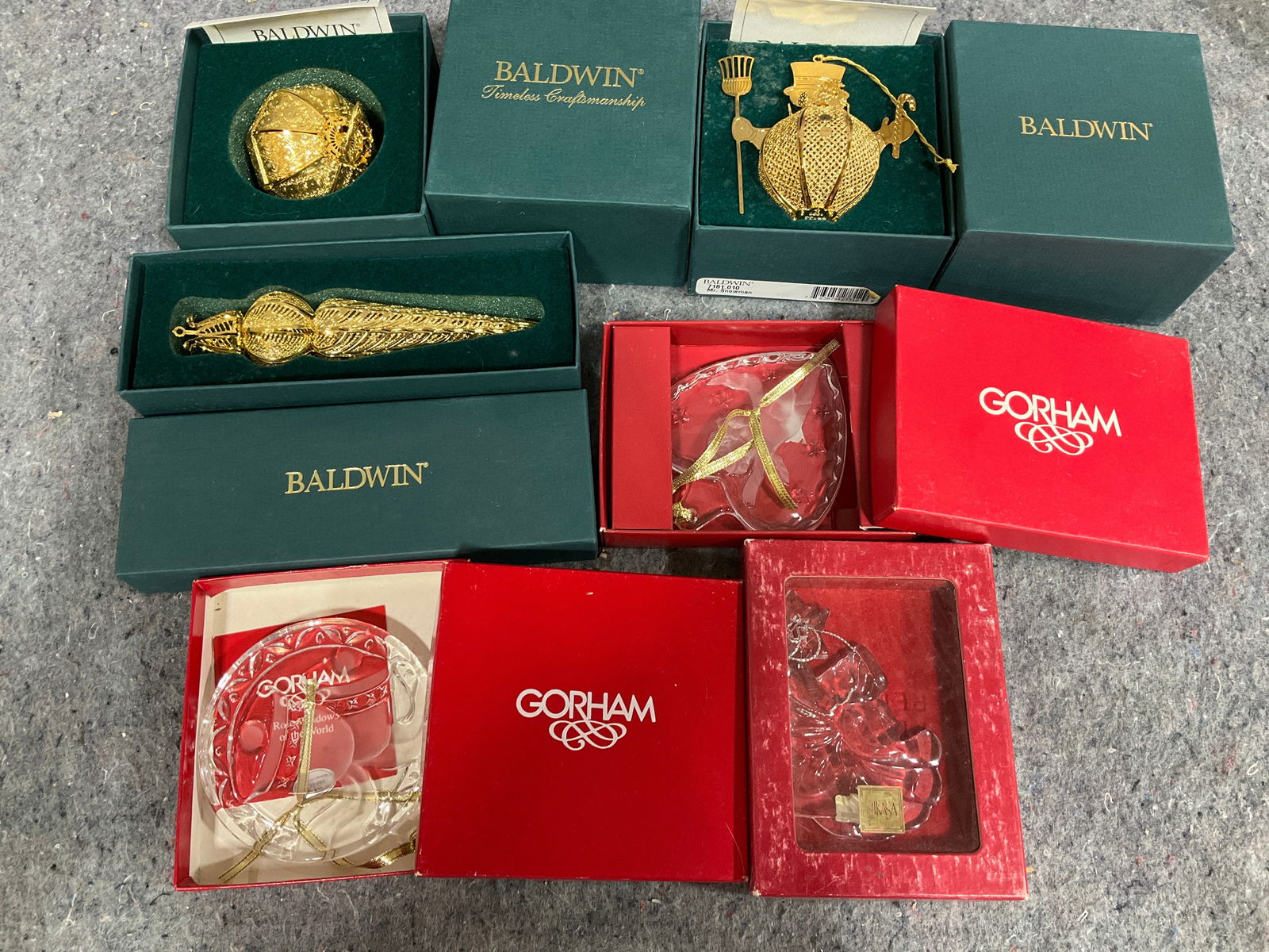 Vintage ornaments(Baldwin, Gorham, etc.): Vintage ornaments(Baldwin, Gorham, etc.)