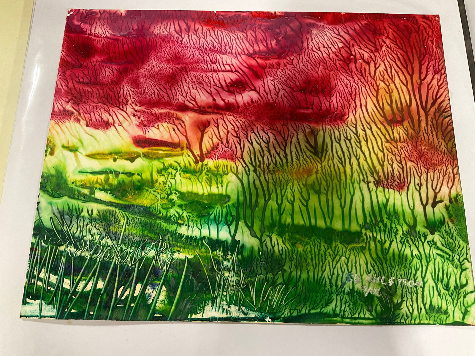 Abstract acryclic painting by Ed Ahlstrom(8inx10in): Abstract acryclic painting by Ed Ahlstrom(8inx10in)