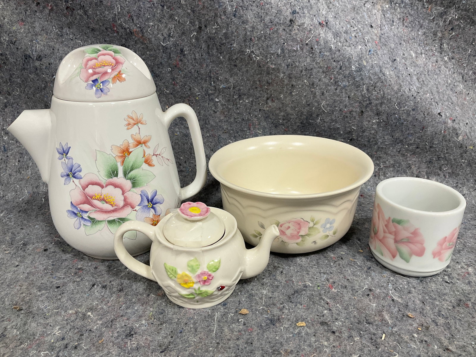 Limoges Floral Teapot, Pfaltzgraff Bowl, Belleek Teapot, and more (Tallest - 7.5in) (1 of 1)