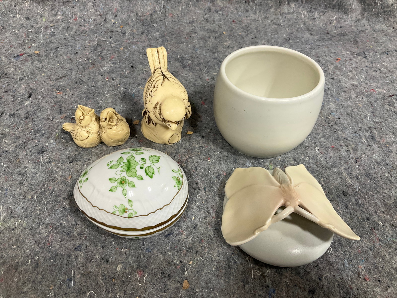 Hollohaza and Franz Trinket Boxes, and Bird Figures (1 of 1)