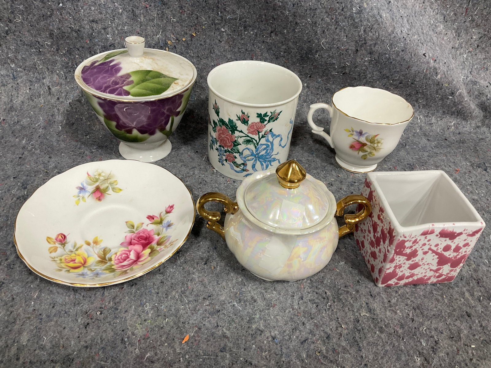 Various Ceramic Planters, Lidded Containers, and more - Staffordshire, Bennington, etc (Tallest - (1 of 1)