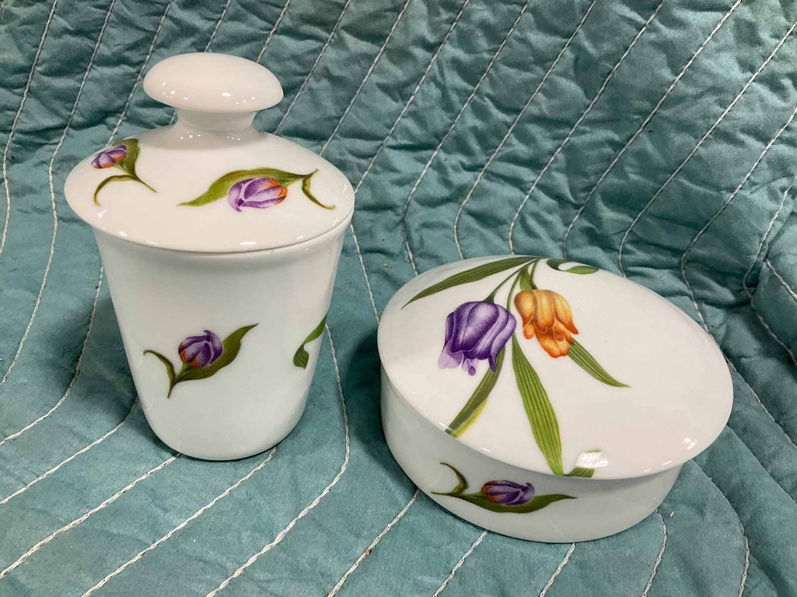 Limoges Lidded Jar, and Trinket Box (Tallest - 5in) (1 of 1)