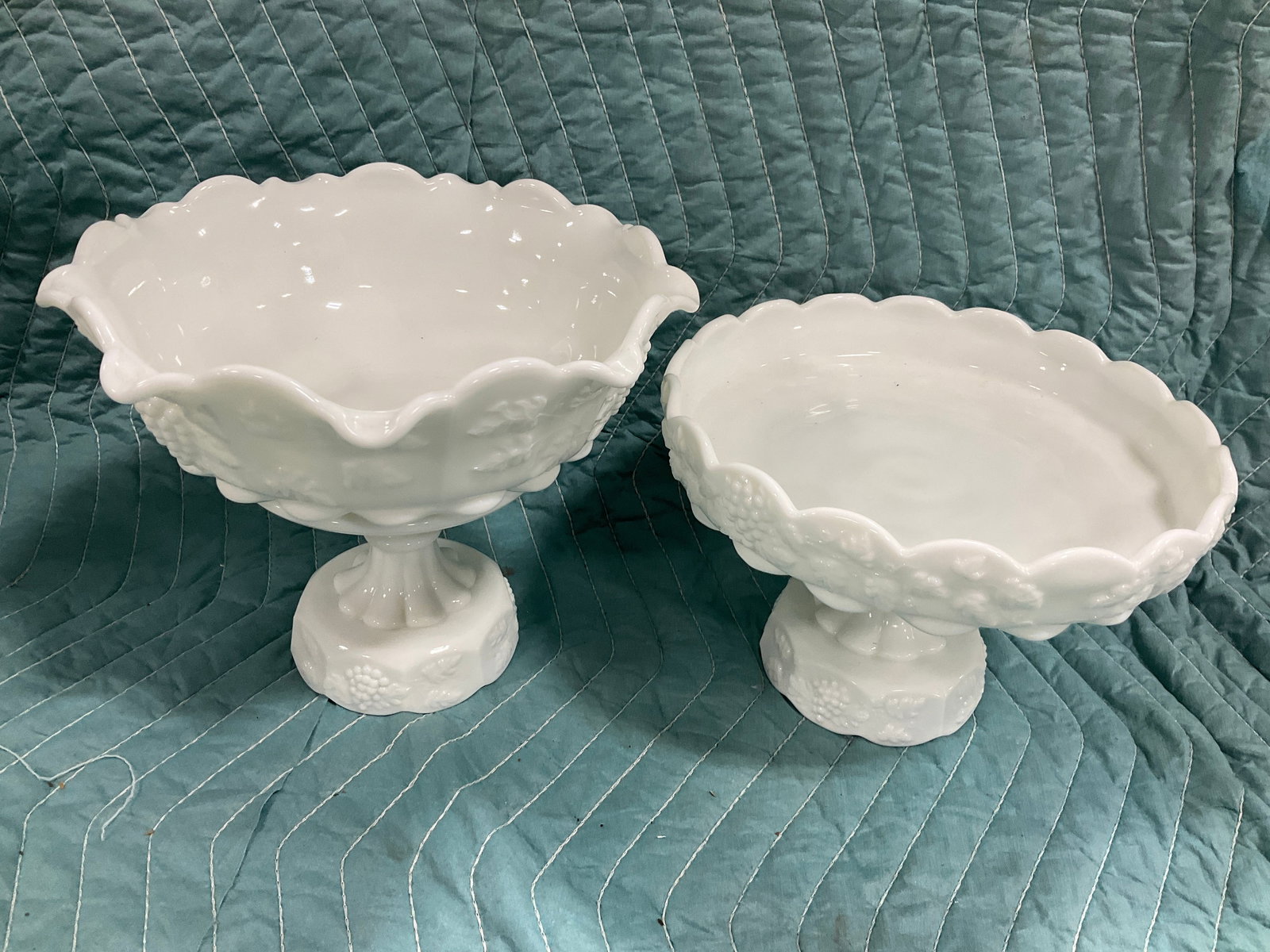 Milk Glass Compote Bowls (Tallest - 8in) (1 of 1)