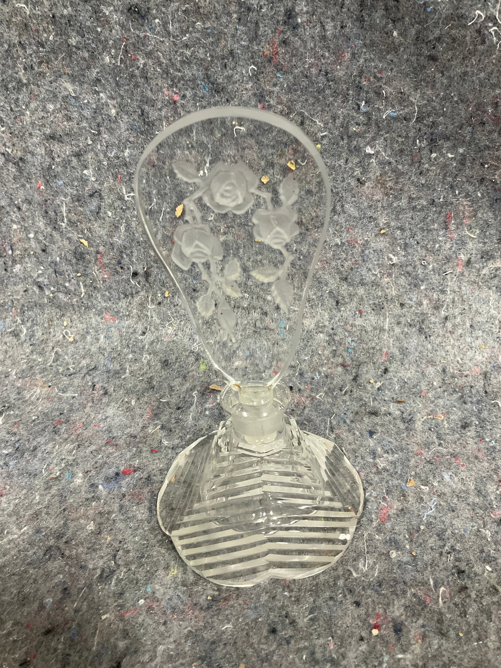 Vintage lead crystal perfume bottle(5.5in tall) (1 of 1)