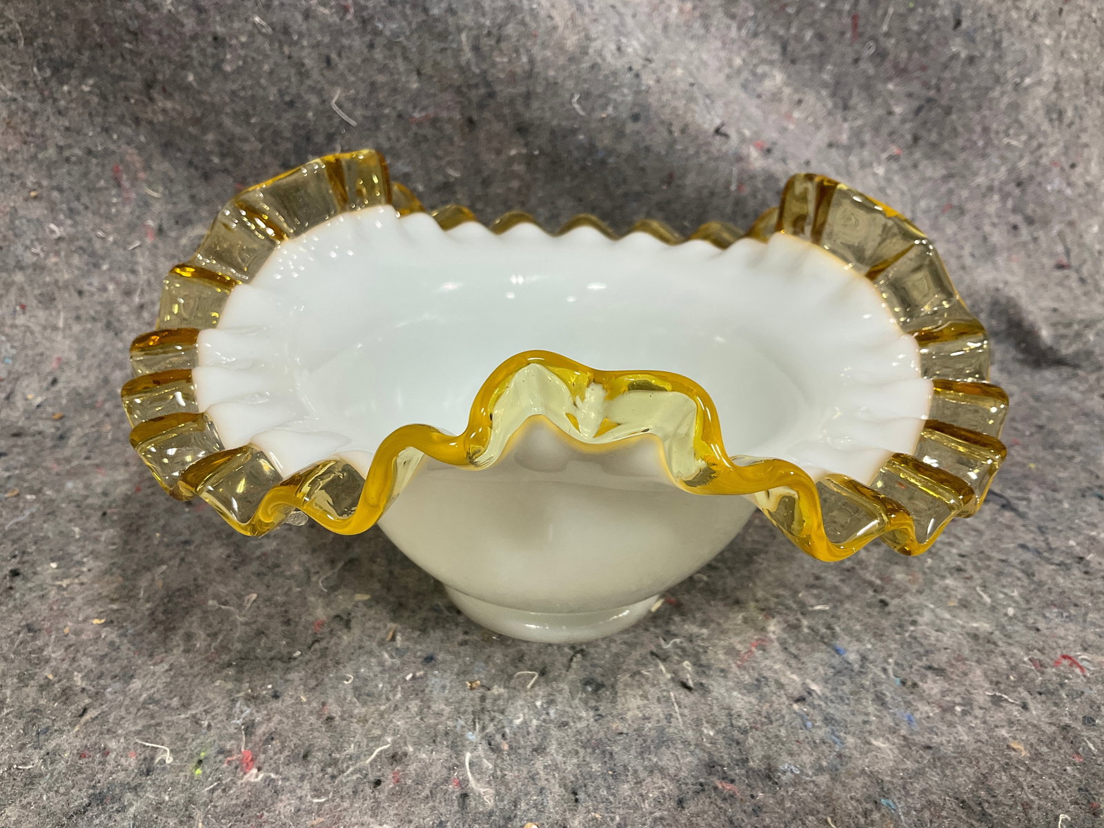 Fenton Gold Crest Art Glass Candy Dish (4in Tall) (1 of 1)
