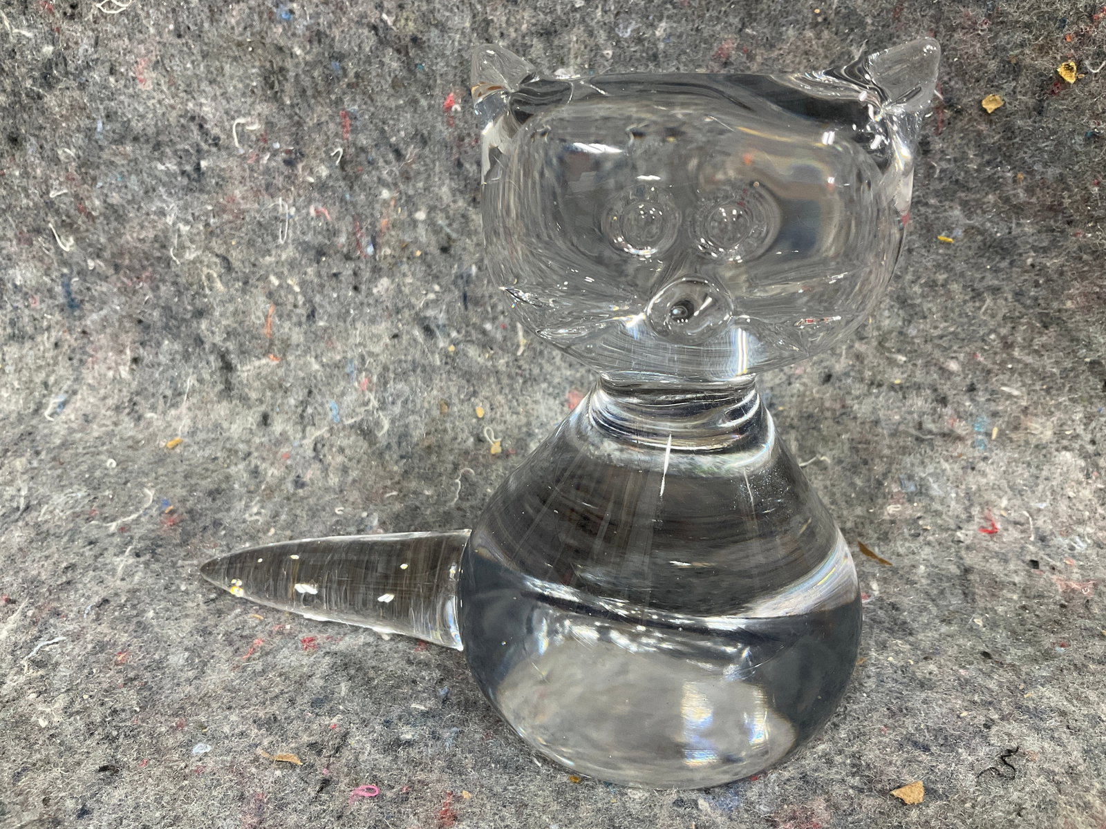 Art Glass Cat Figure *signed on bottom* (1 of 1)