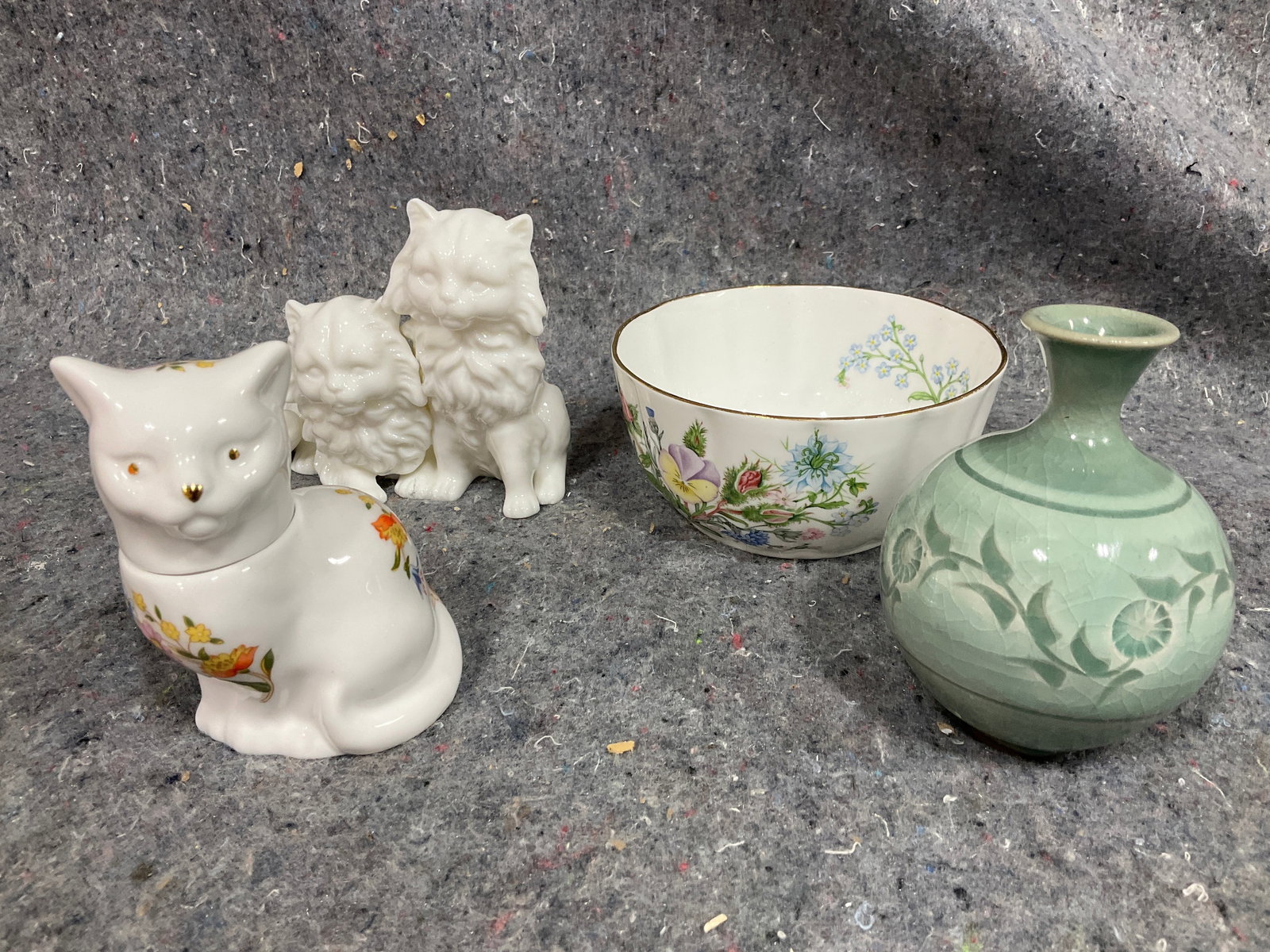 Ceramic Figures, Vase, and more - Aynsley, etc (Tallest - 4in) (1 of 1)