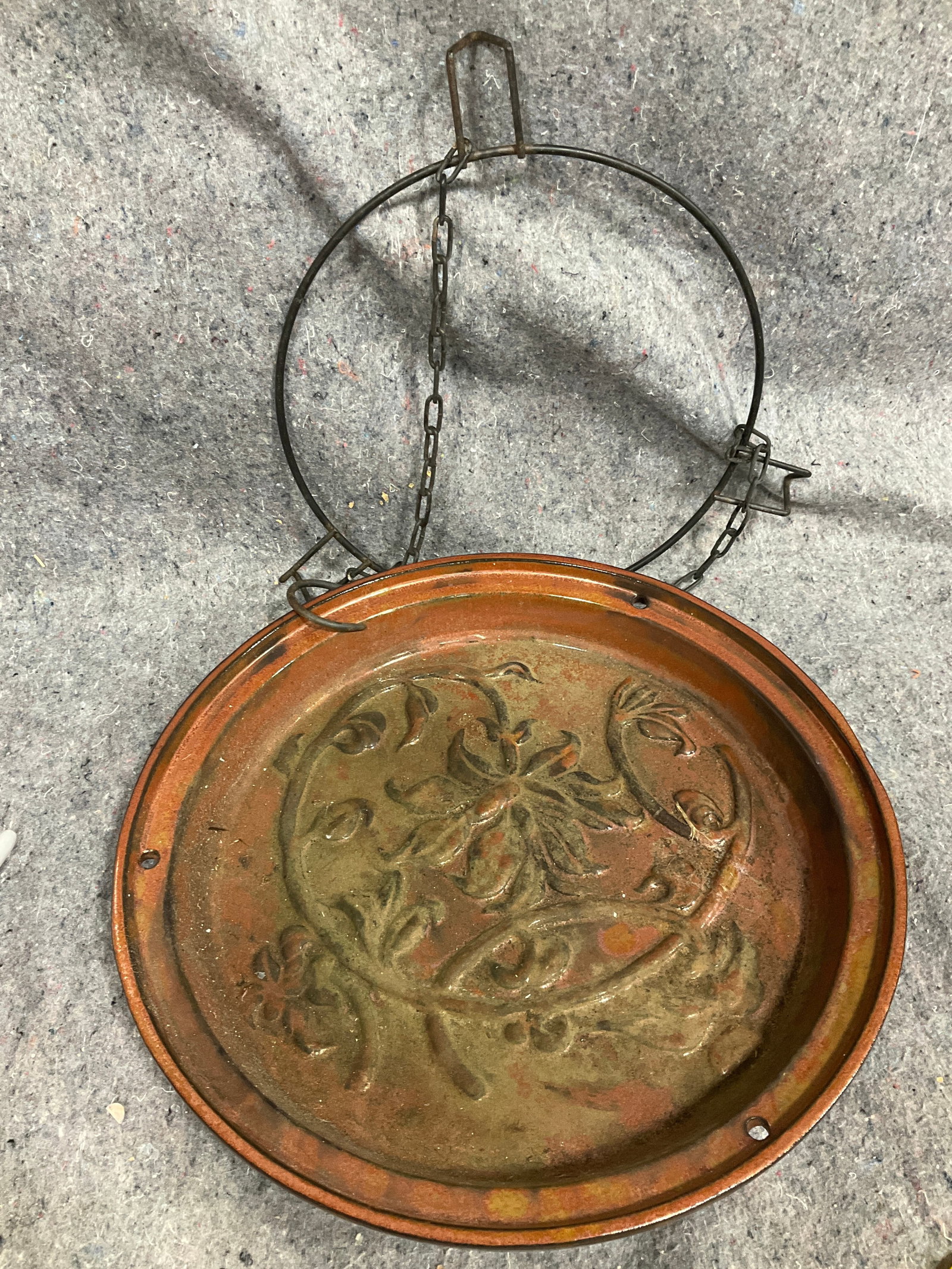 Vintage Pottery Bowl with Stand (15in Across) (1 of 1)