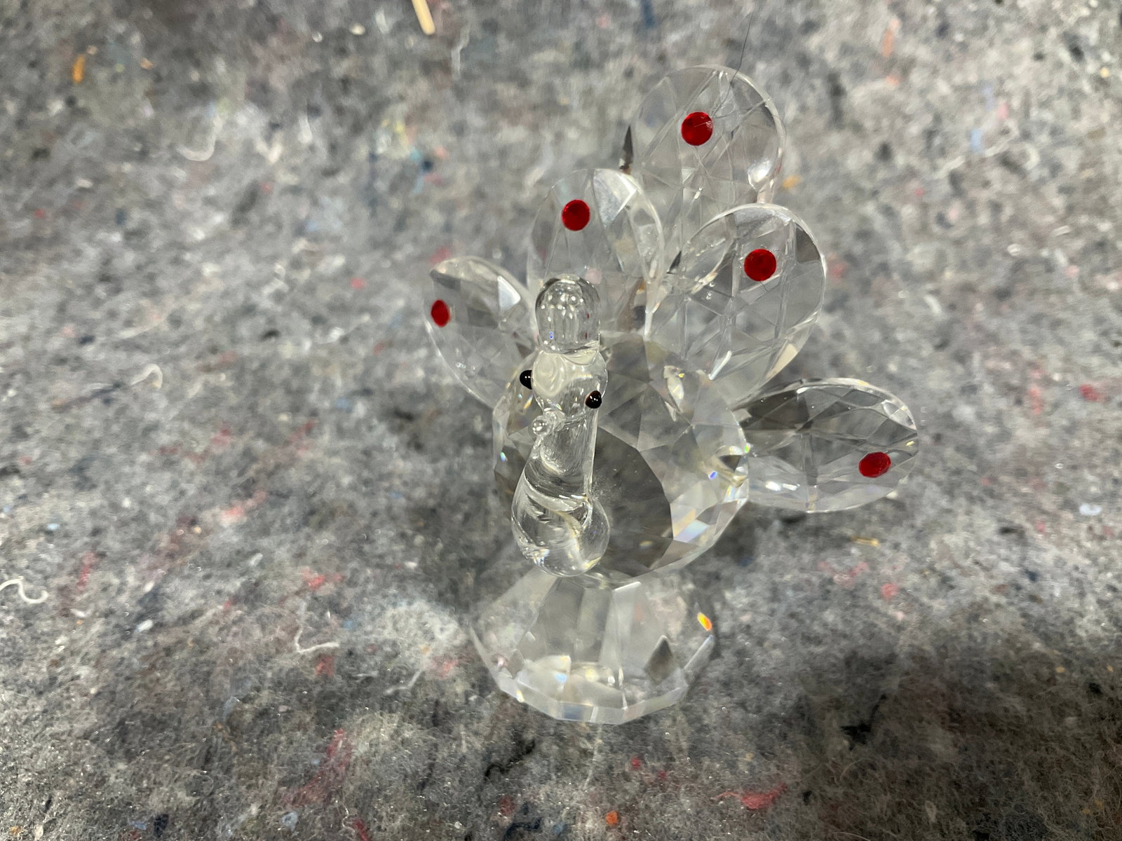 Swarovski Crystal Peacock Figure (2.5in Tall) (1 of 1)