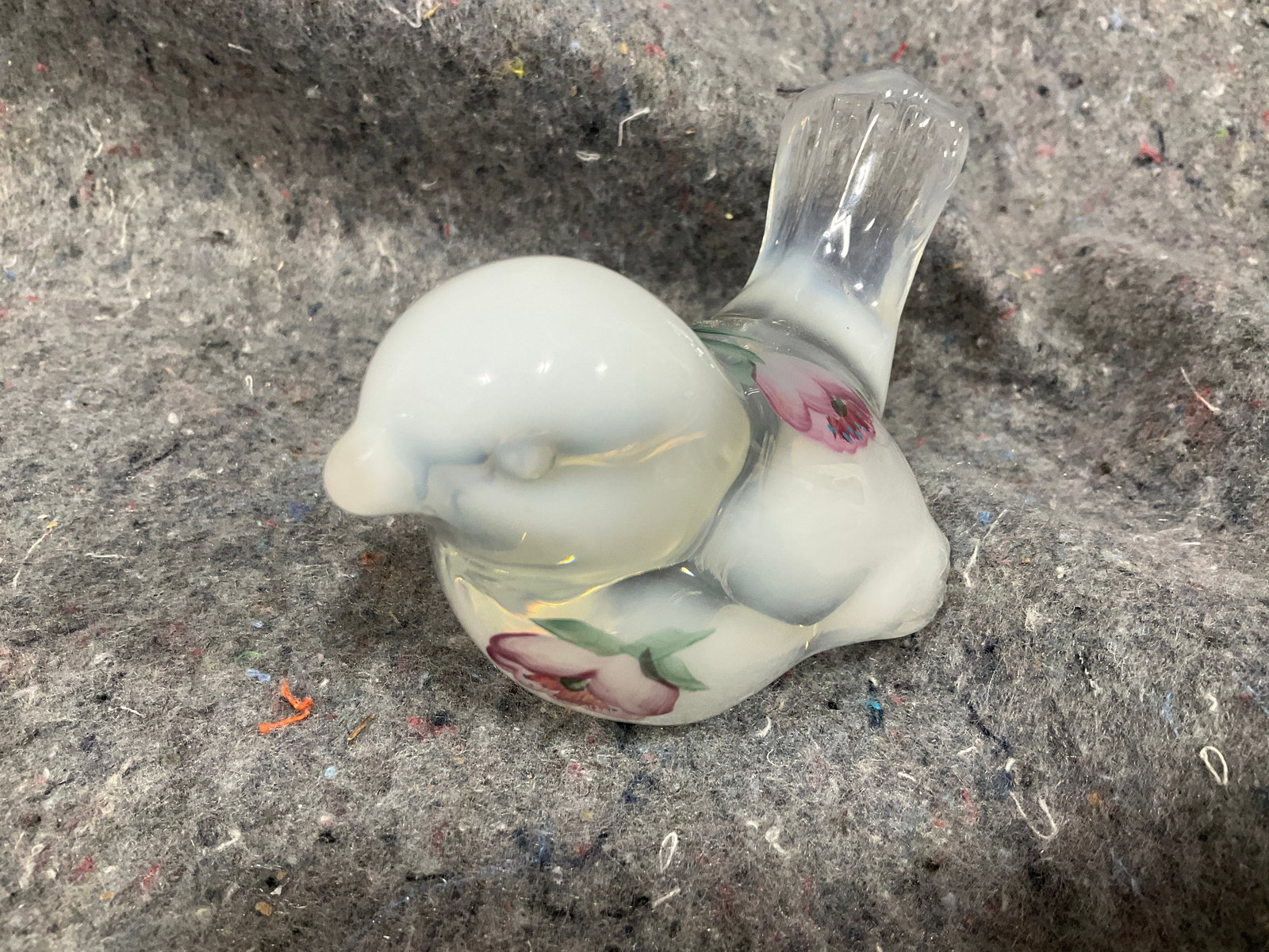 Fenton Opalescent Art Glass Bird *signed on bottom* (3in Tall) (1 of 1)