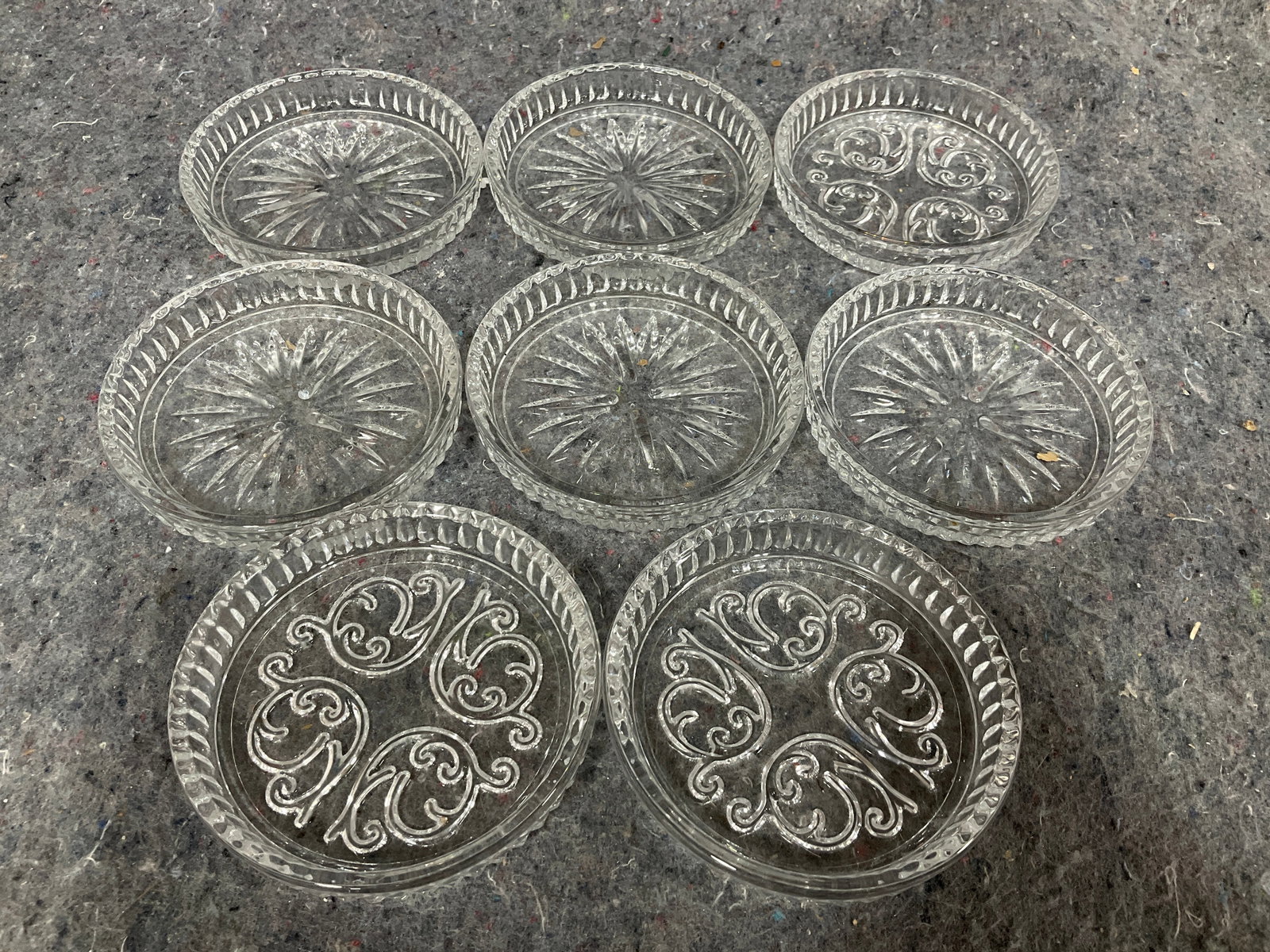 Crystal Glass Coasters (3.5in Across): Crystal Glass Coasters (3.5in Across)