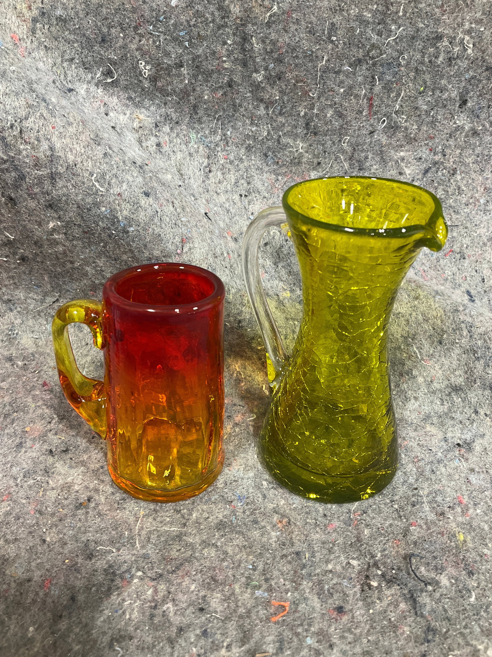 Handcrafted Pilgrim Art Glass Pitcher, and more (Tallest - 4in): Handcrafted Pilgrim Art Glass Pitcher, and more (Tallest - 4in)