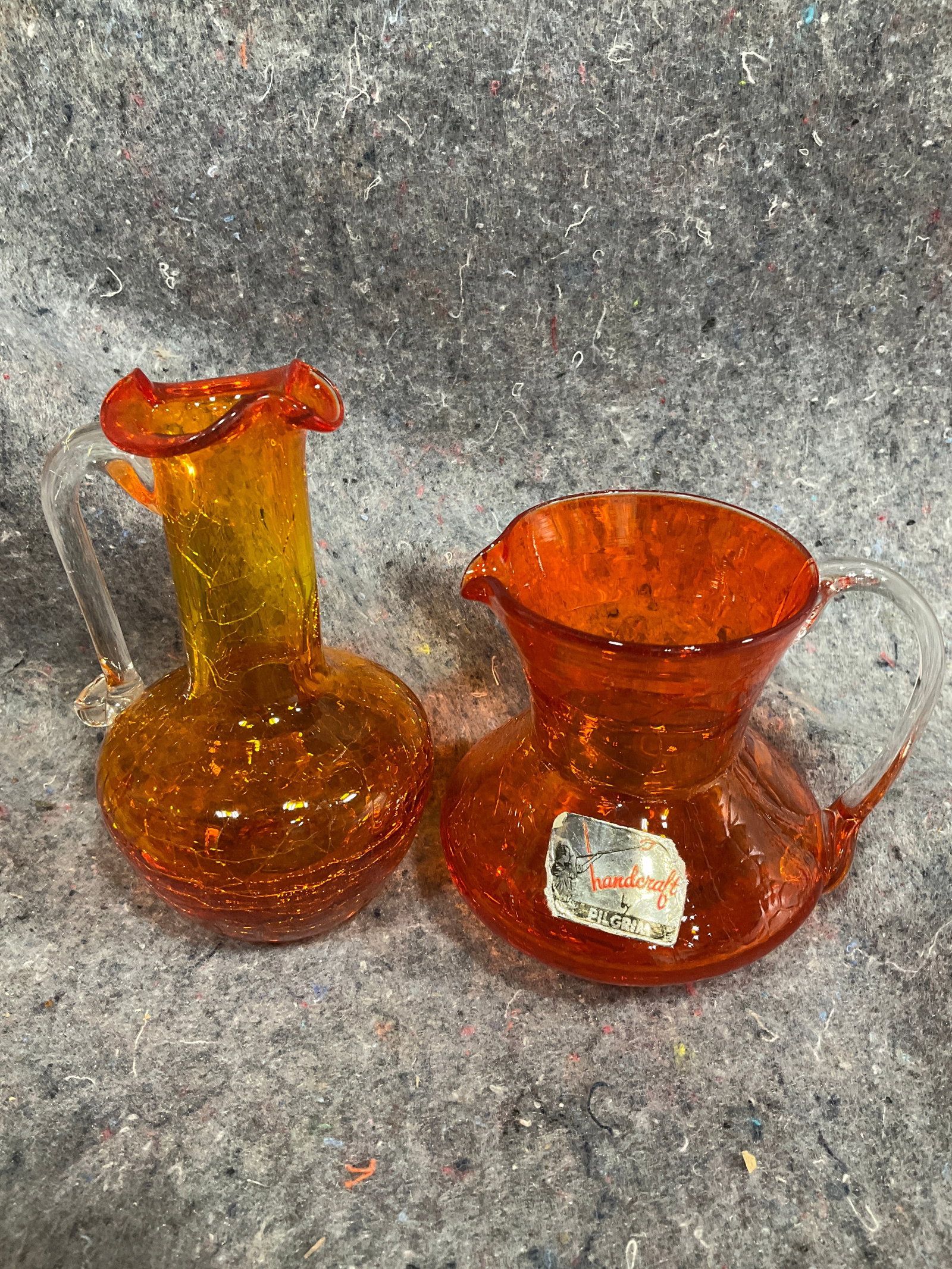 Handcrafted Pilgrim Art Glass Pitchers (Tallest - 5in) (1 of 1)
