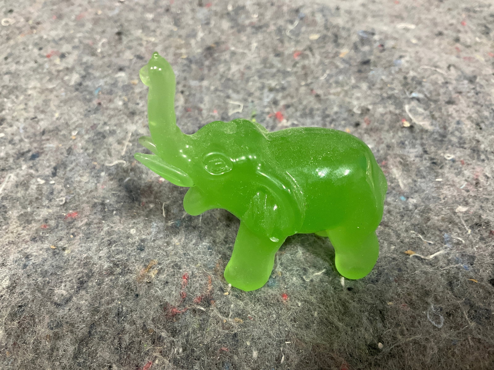 Carved Jade Elephant Figure (2.5in Tall) (1 of 1)