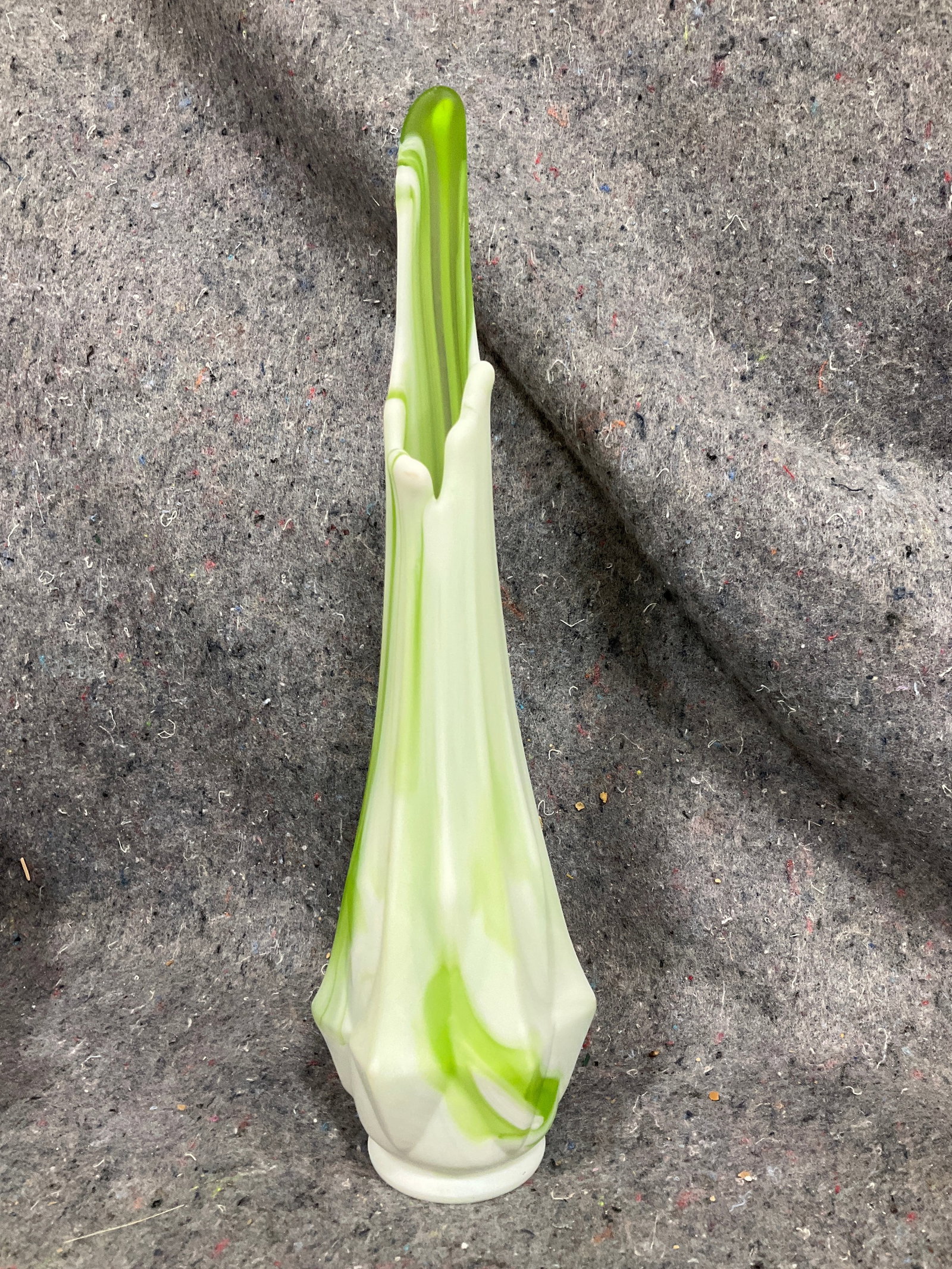 Kanawha Green Slag Vase (12.5in Tall) (1 of 1)