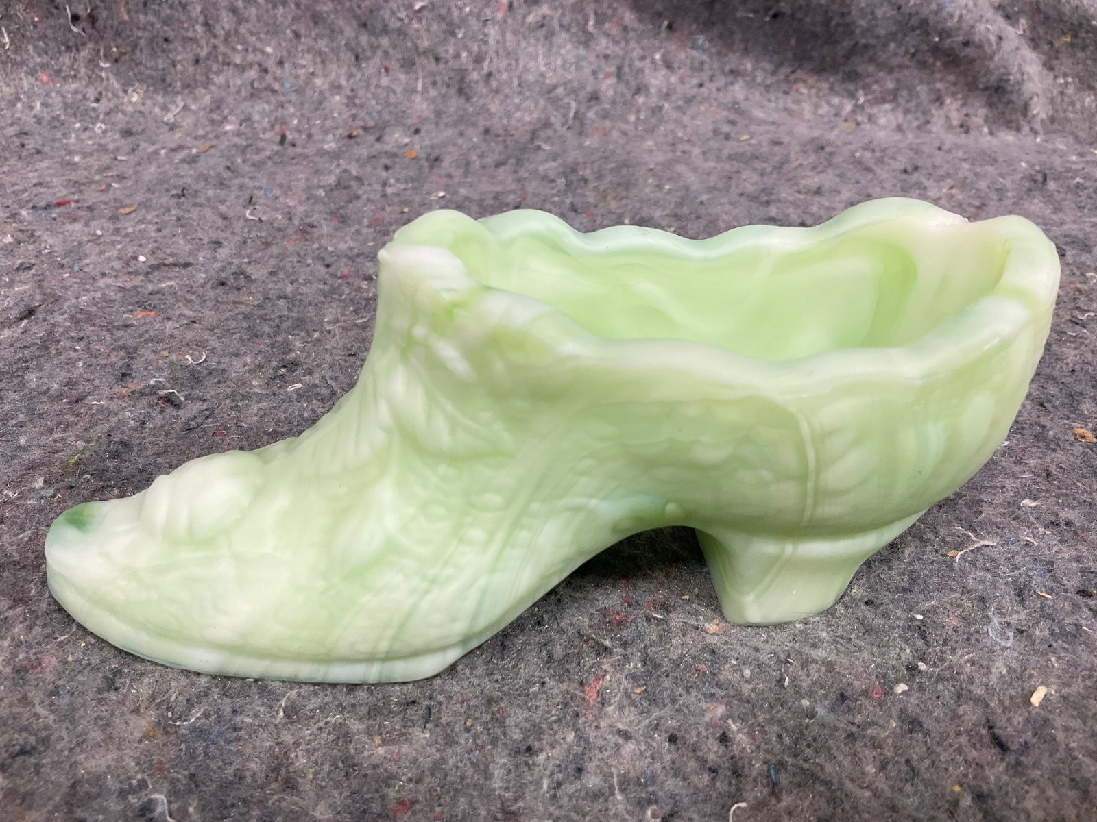 Kanawha Green and White Marbled Shoe (3in Tall) (1 of 1)
