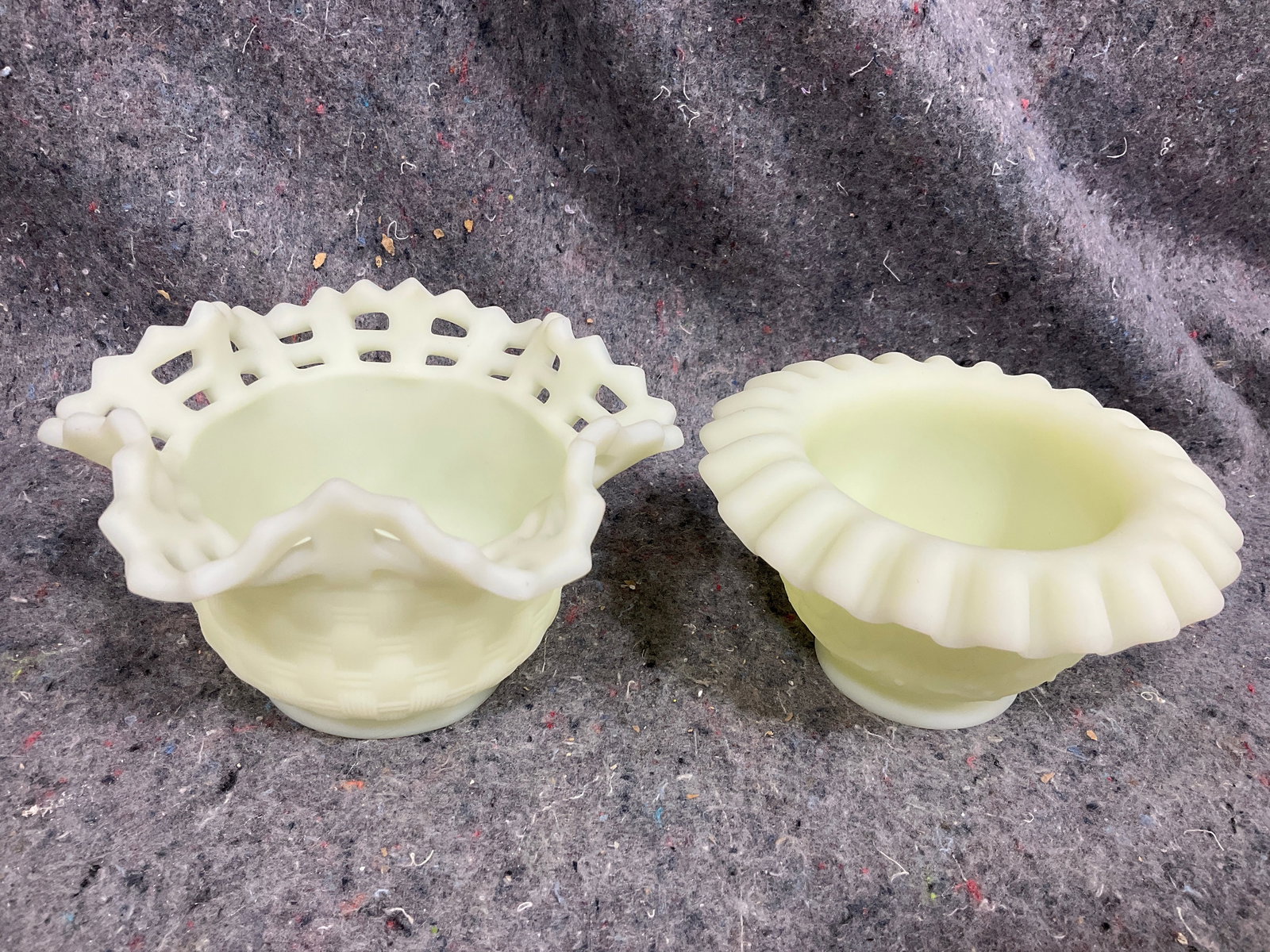 Fenton Basket and Bowl (3.5in Tall) (1 of 1)