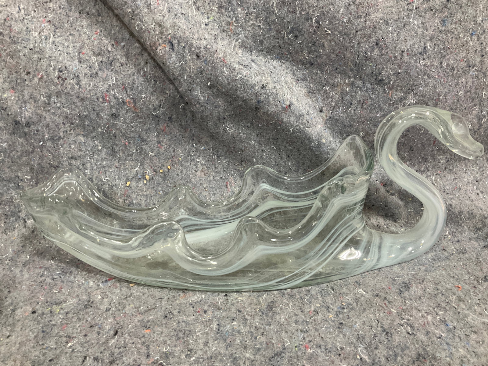 1960s Murano Glass Swan Bowl (7inx5inx17in) (1 of 1)
