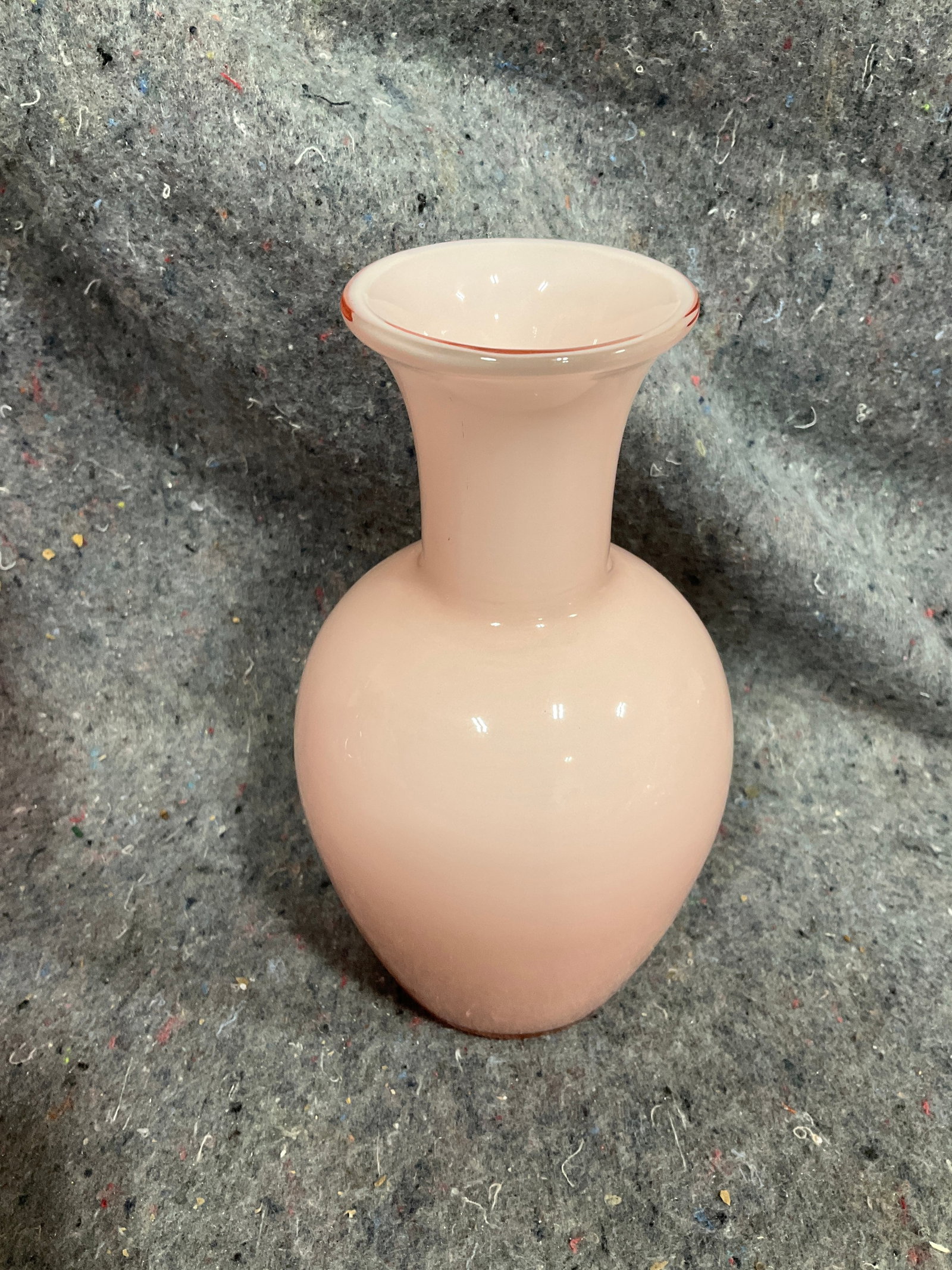 Pink Art Glass Vase (7in Tall) (1 of 1)