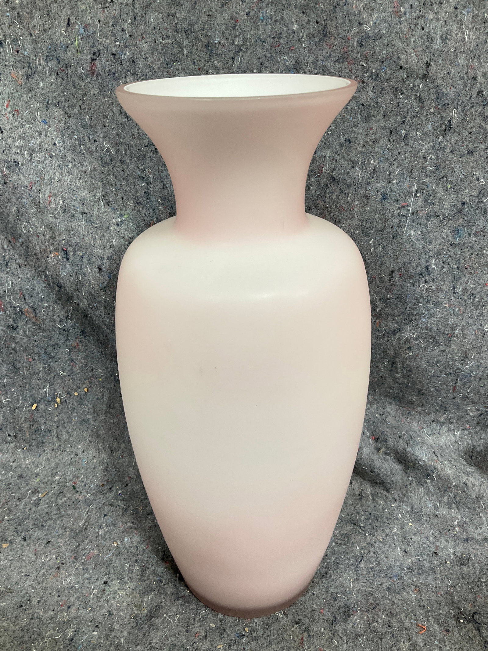 Pink Satin Finish Art Glass Vase (13.5in Tall) (1 of 1)