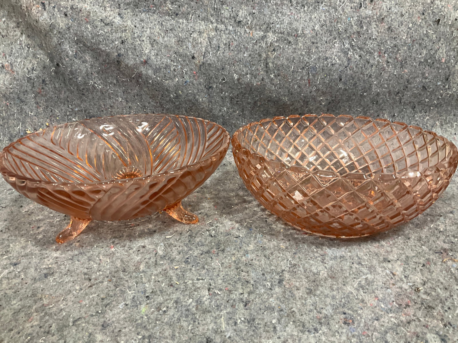 Pink Depression Glass Bowls(3.5in Tall) (1 of 1)