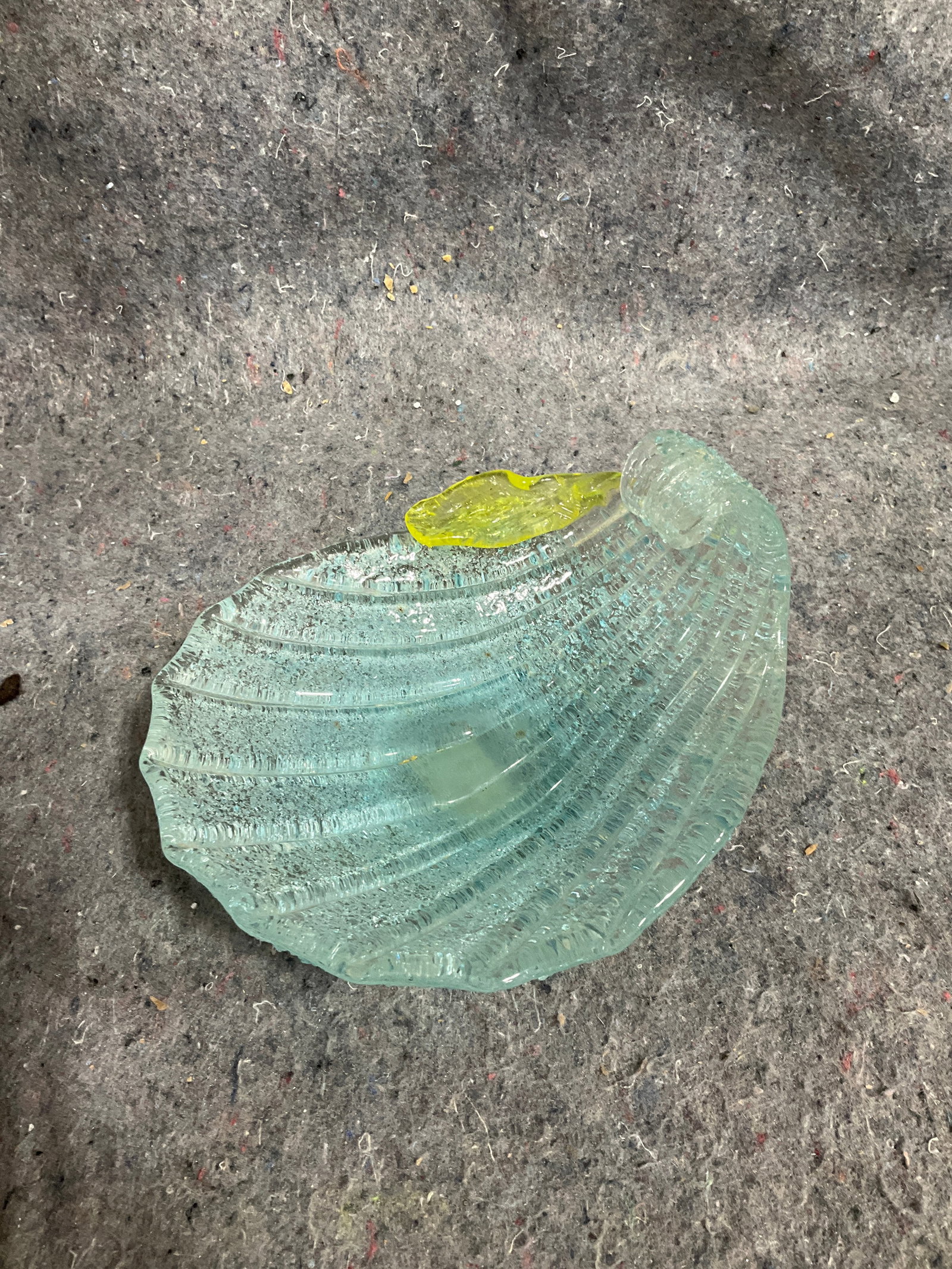 Over shot hand dipped glass crystal dish(3.75in tall) (1 of 1)