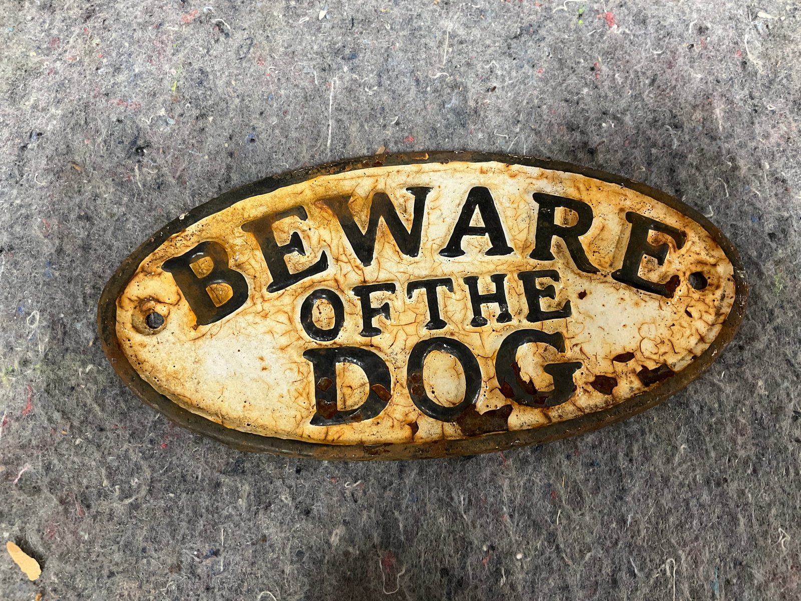Beware of the Dog cast iron sign(3.5inx7in) (1 of 1)