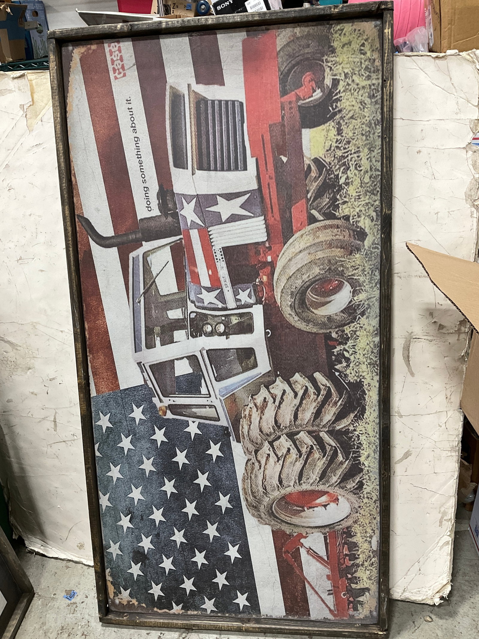 Wooden framed patriotic wall decor(25inx49in) (1 of 1)