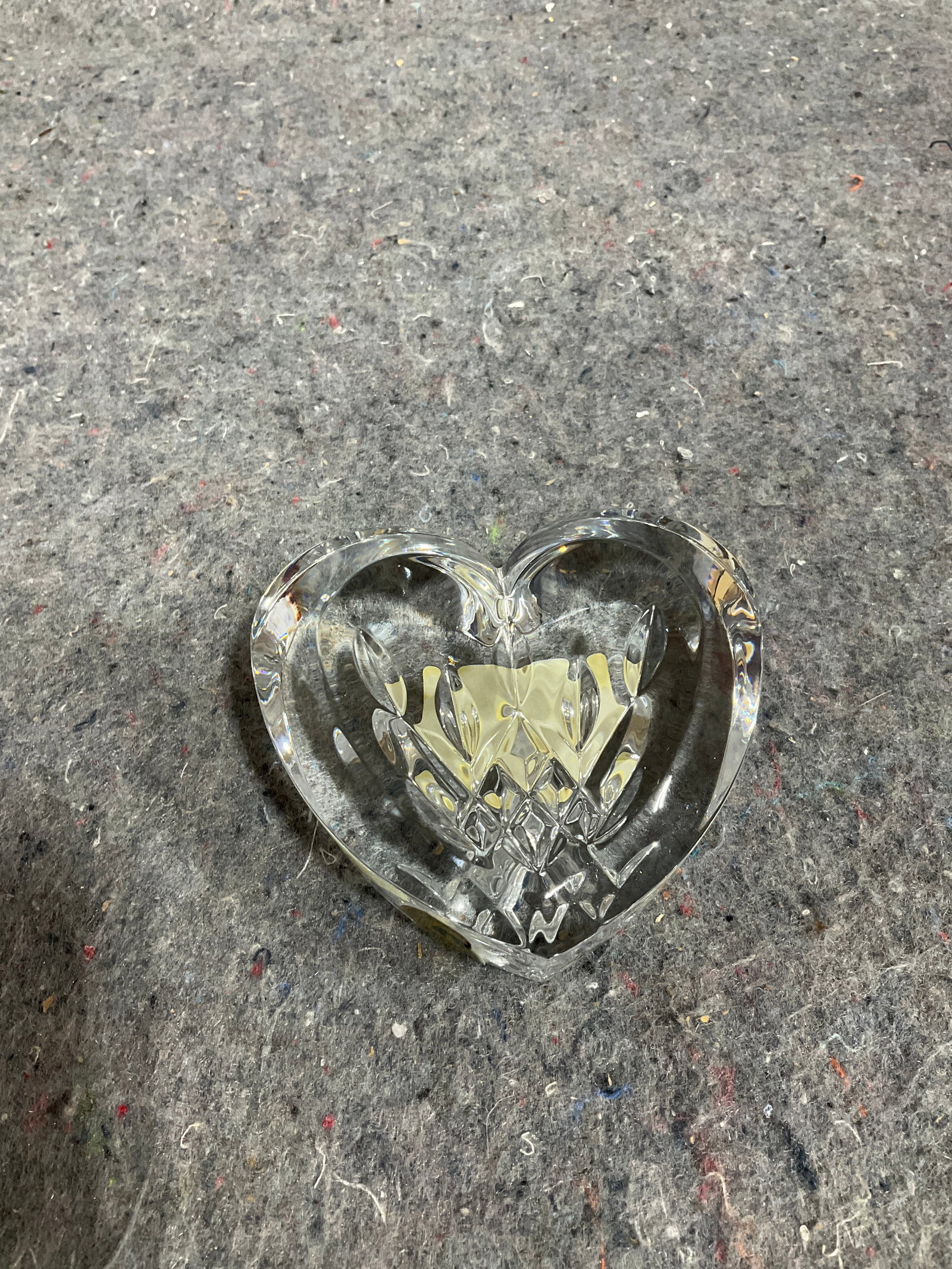Waterford crystal heart paperweight: Waterford crystal heart paperweight