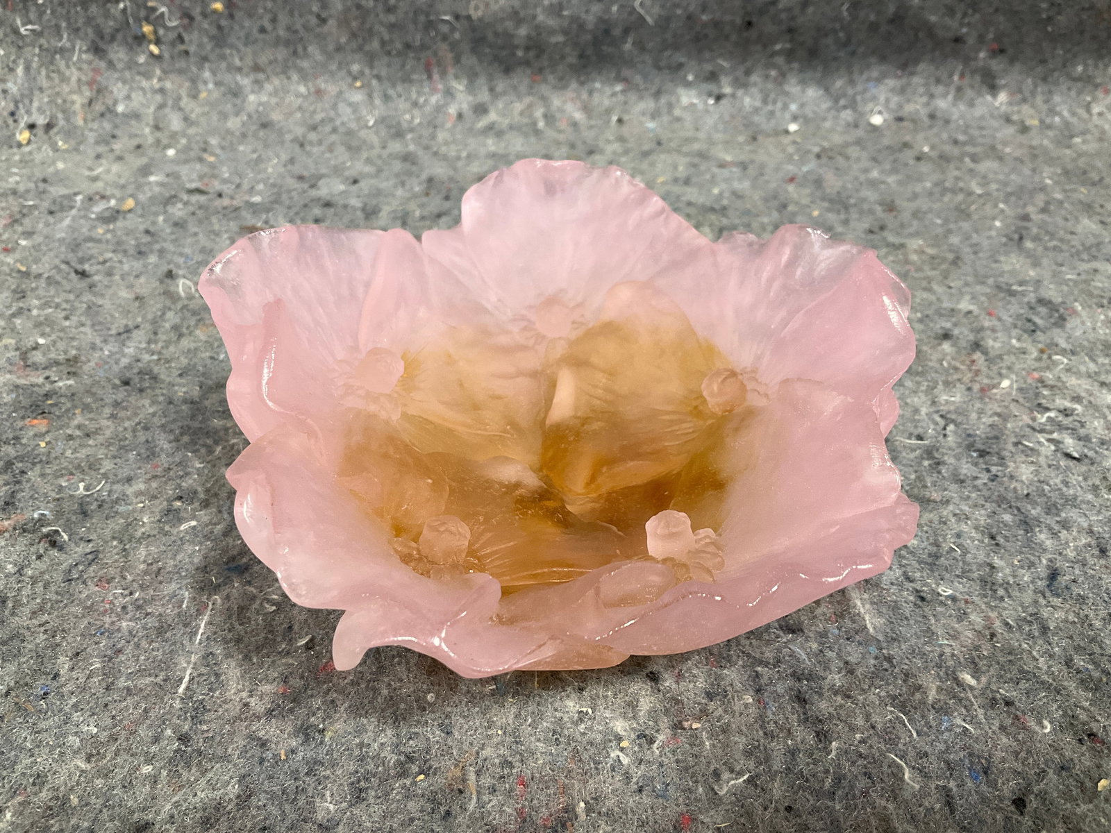 Daum Small Pink Bowl - Pate De Verre (2.25in Tall) (1 of 1)