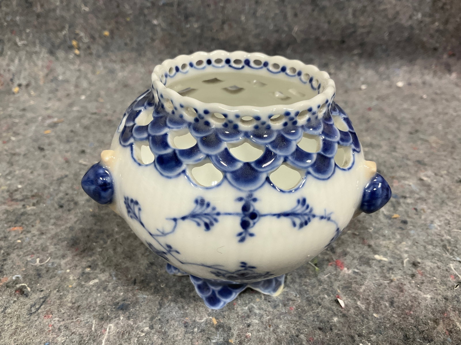 Royal Copenhagen Blue Fluted Full Lace Vase (3.25in Tall) (1 of 1)