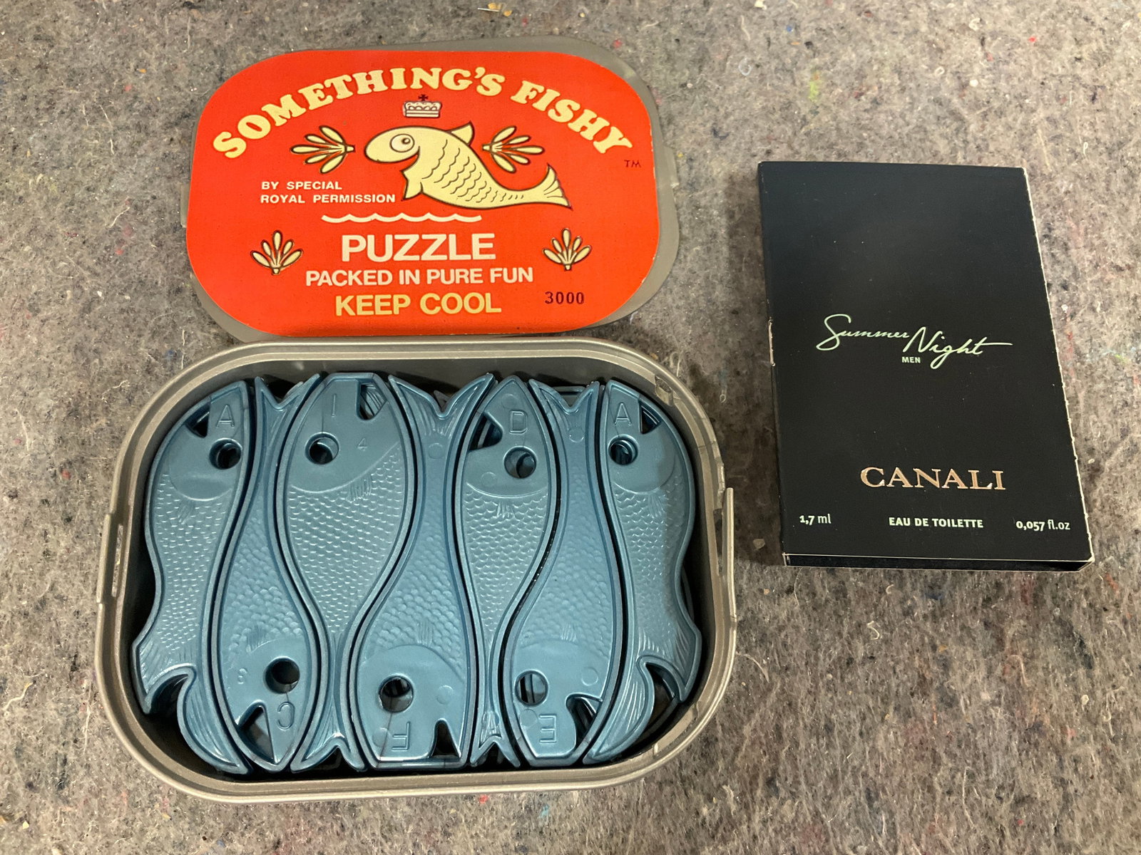 Vintage Fish Puzzle, and Canali - Summer Night Toilette Spray (1.7ml): Vintage Fish Puzzle, and Canali - Summer Night Toilette Spray (1.7ml)