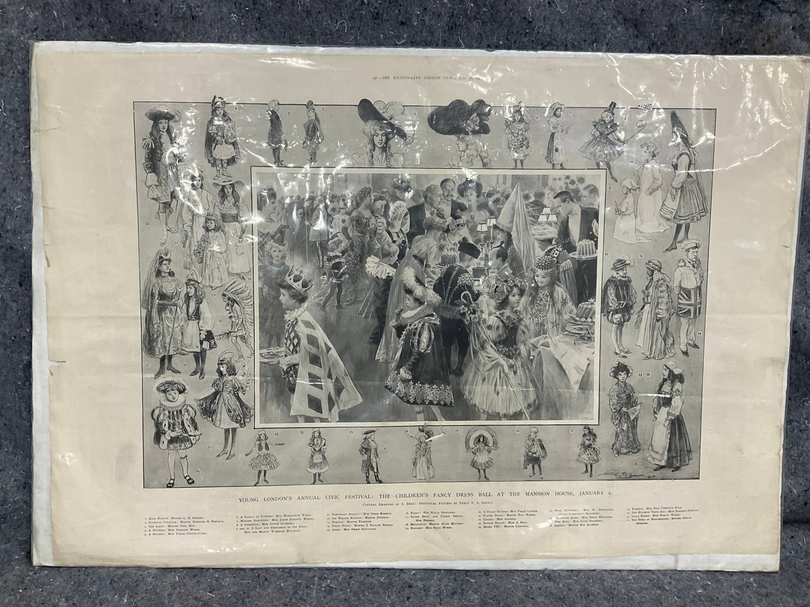 Young London's Annual civic festival vintage print(16.5inx24in-slightly torn at edges): Young London's Annual civic festival vintage print(16.5inx24in-slightly torn at edges)